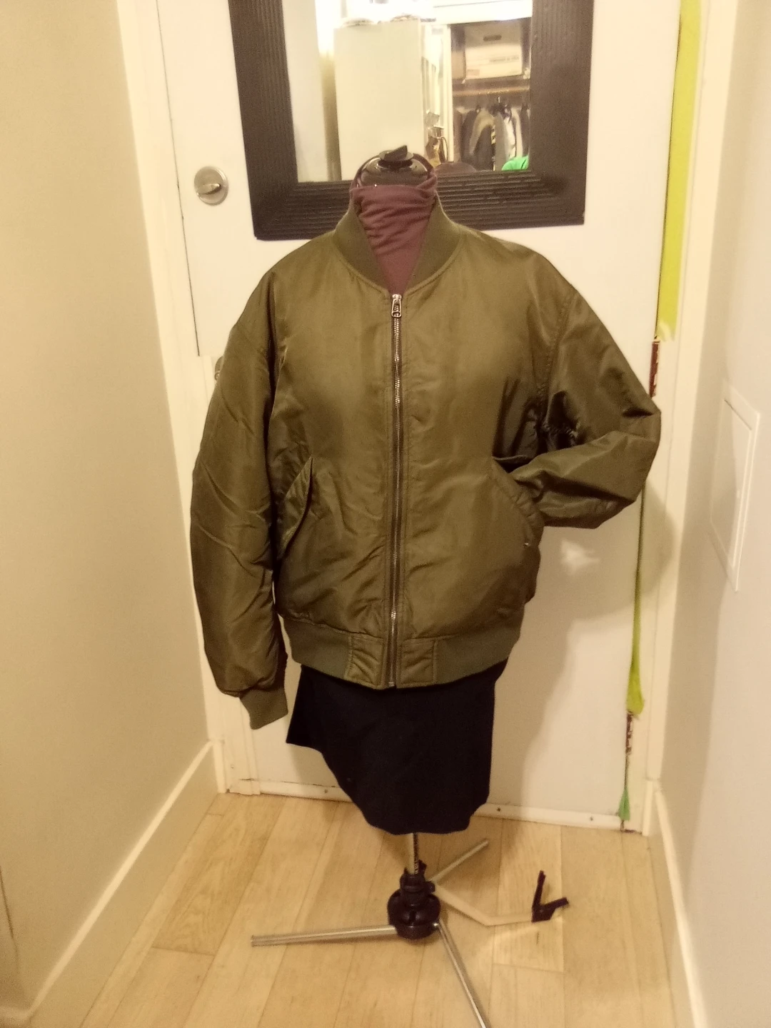Olive Green Bomber Jacket