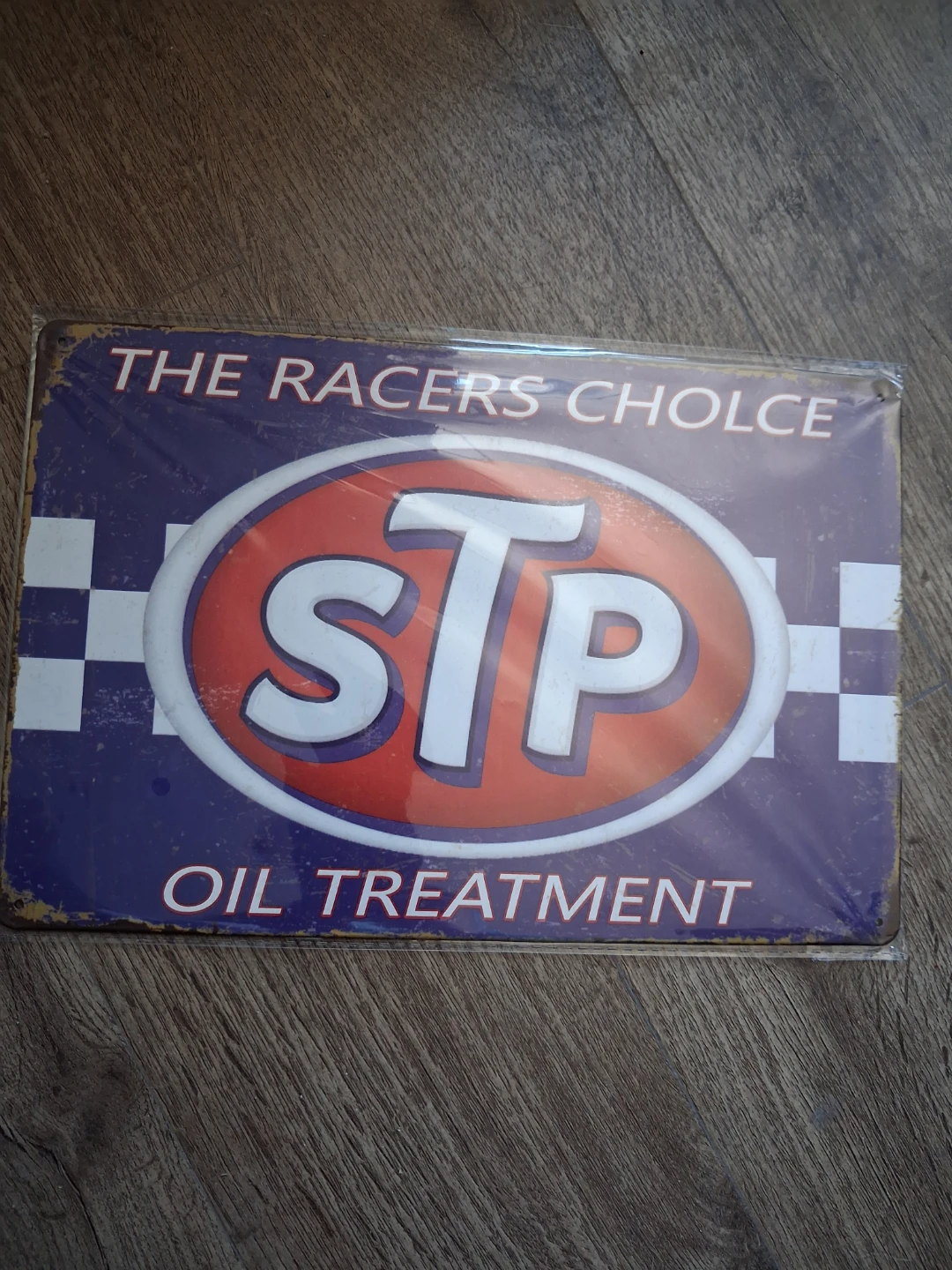 Vintage Style STP Oil Treatment Metal Sign