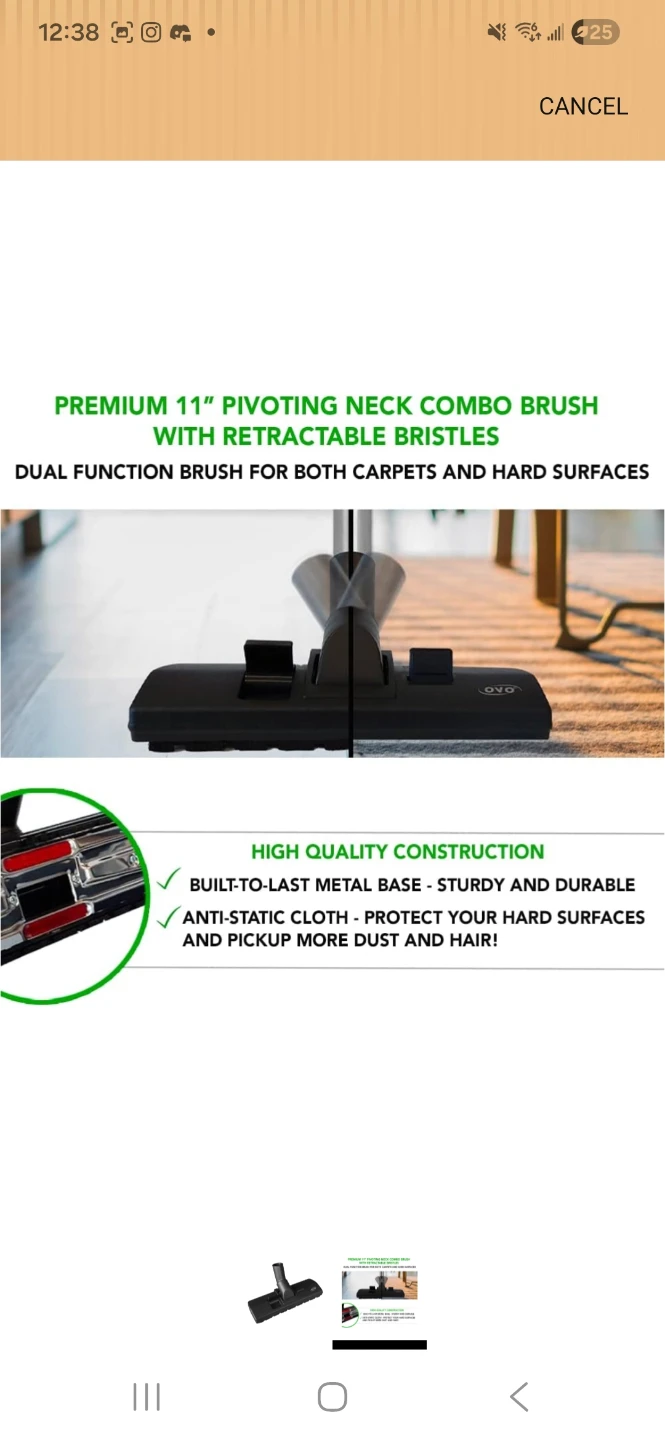 OVO Universal Vacuum Combo Brush - photo 2