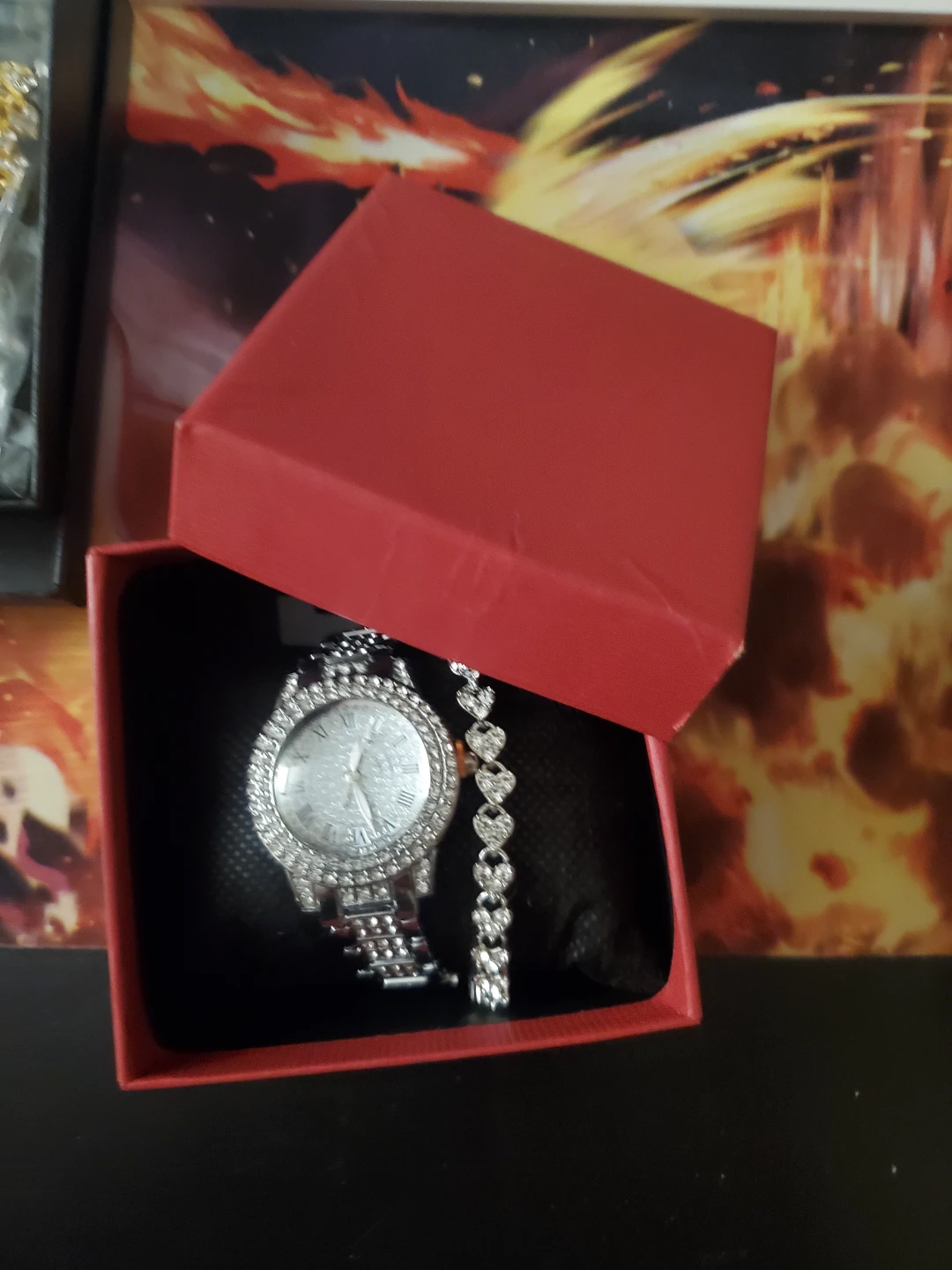 Rhinestone Watch and Bracelet Sets