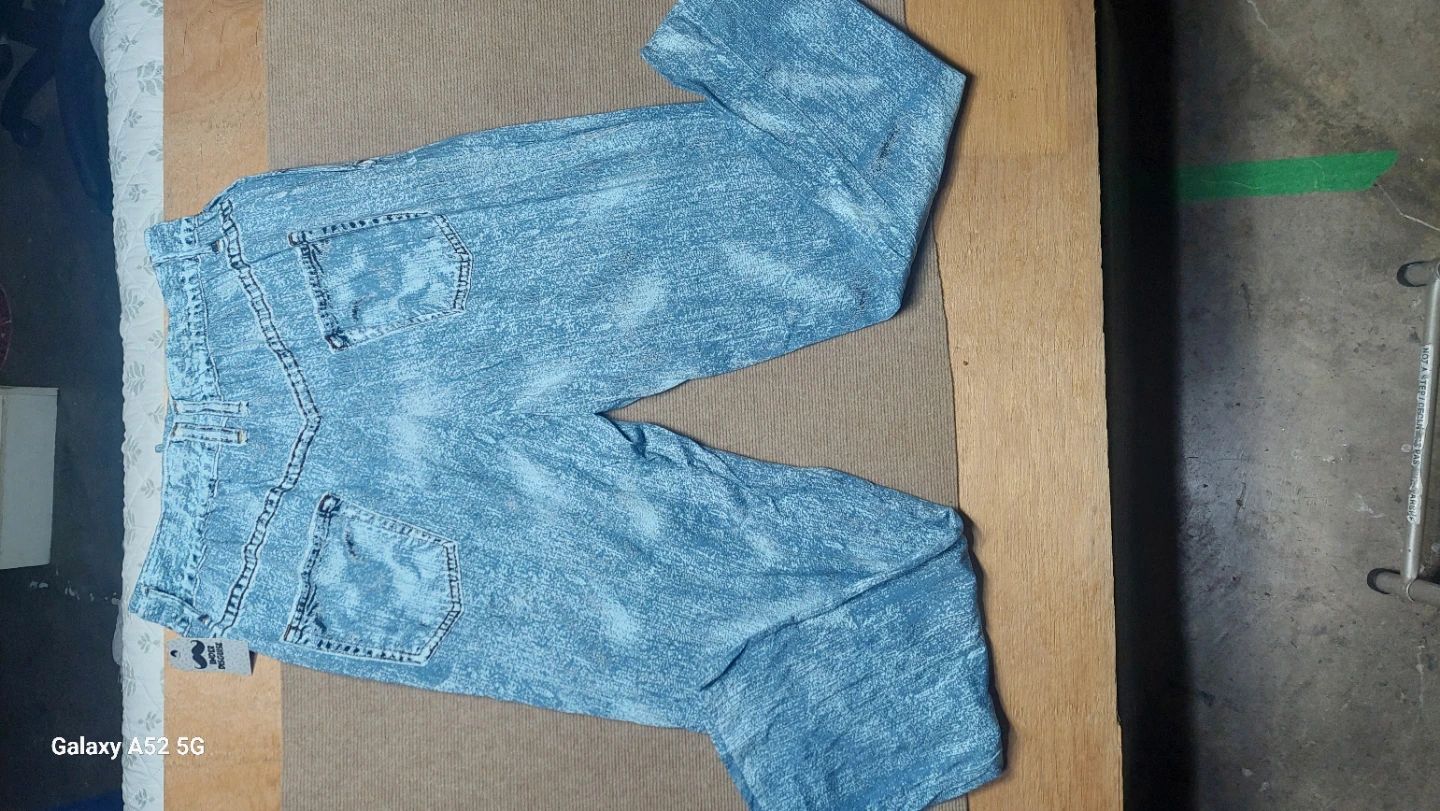 Under Disguise Acid Wash Jeans, Large "faux denim " - photo 5