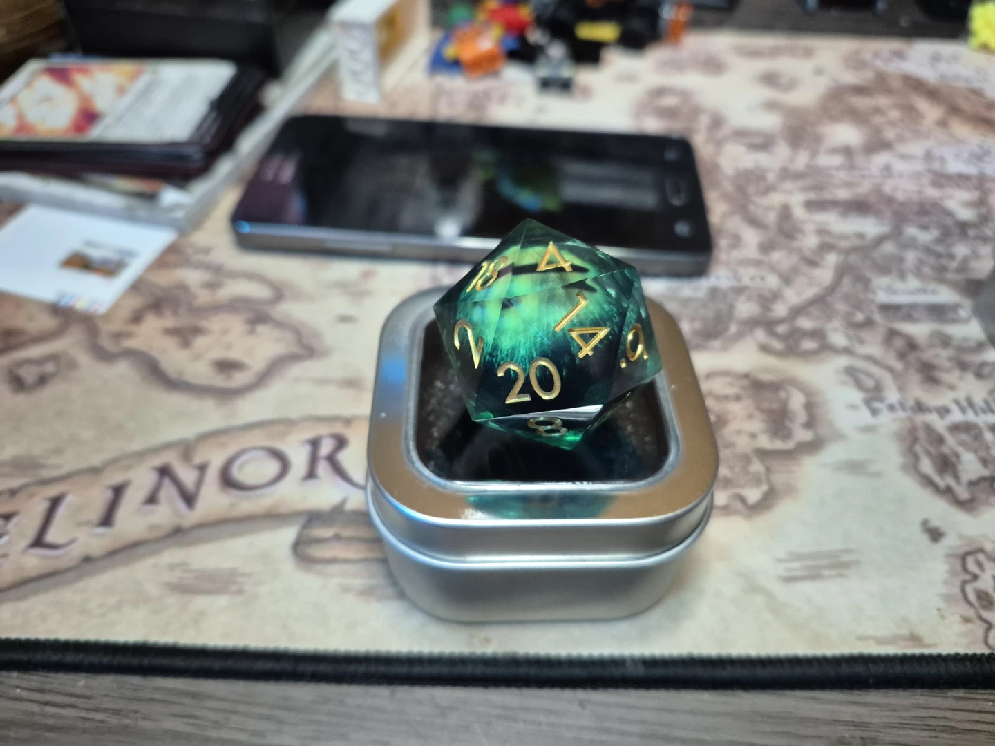 Green Dragon Eye liquid core D20 Dice - photo 2
