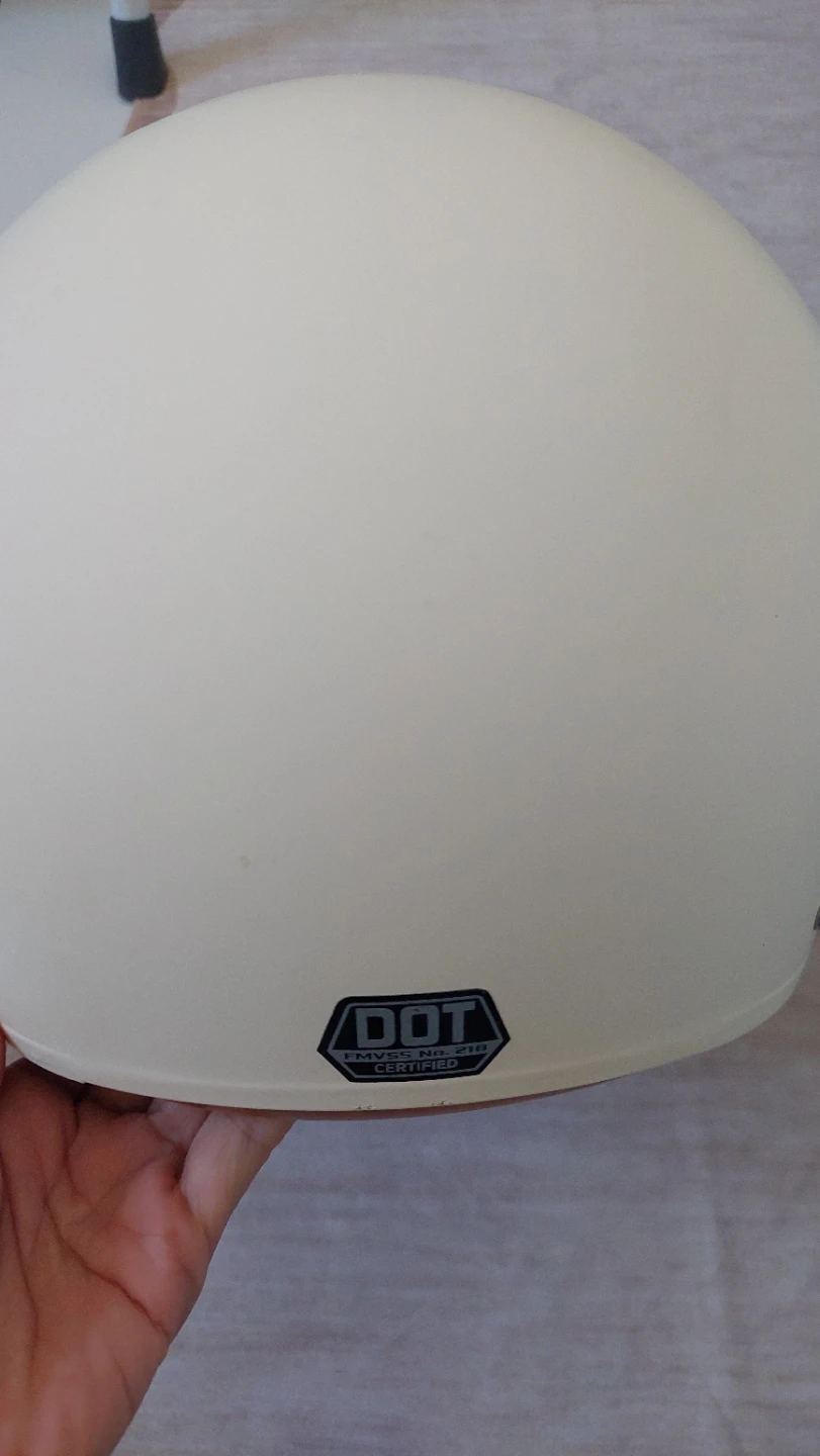 Cream Open Face Motorcycle Helmet - photo 2