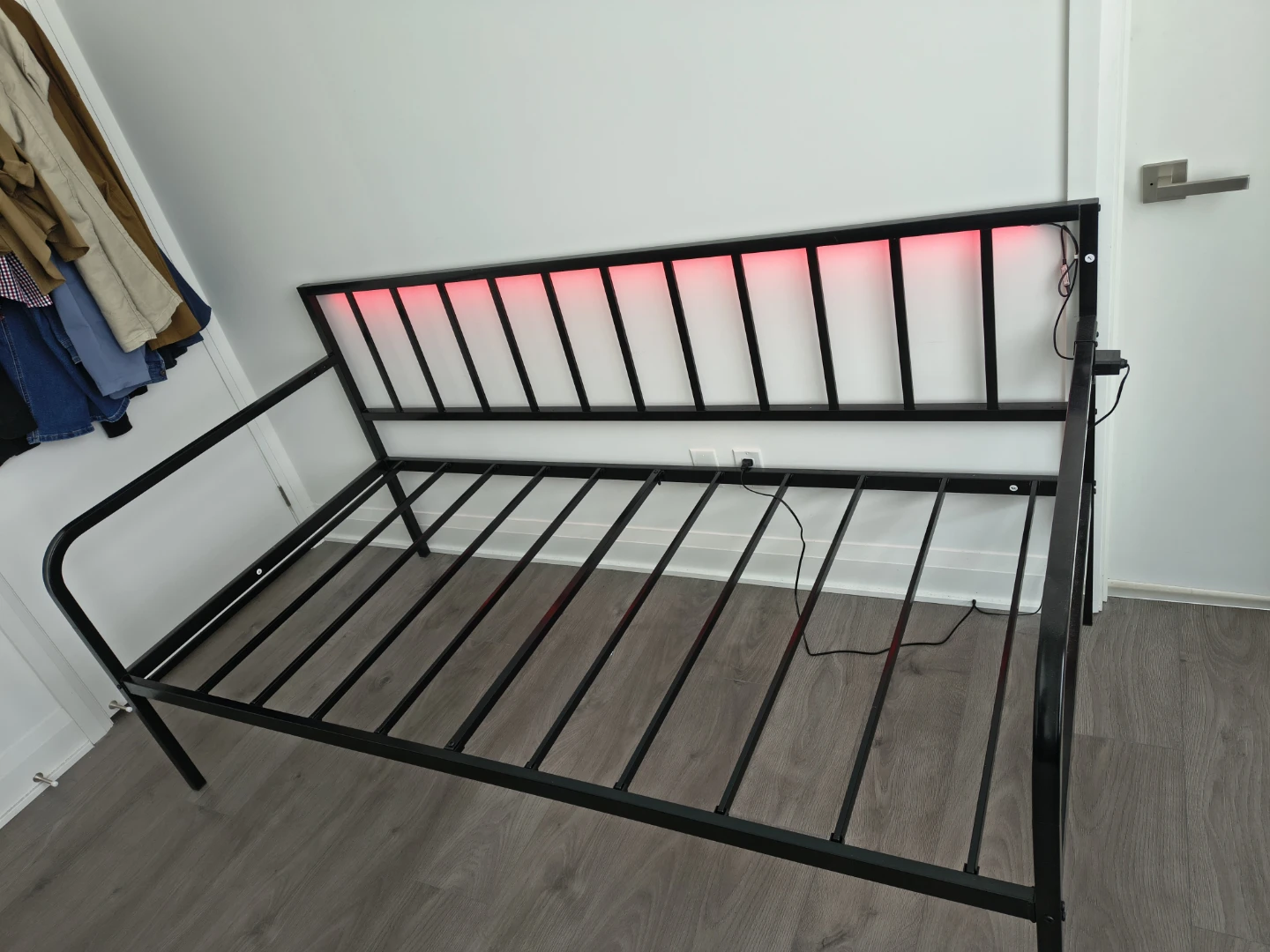 Black Metal Daybed with LED Lighting - photo 2