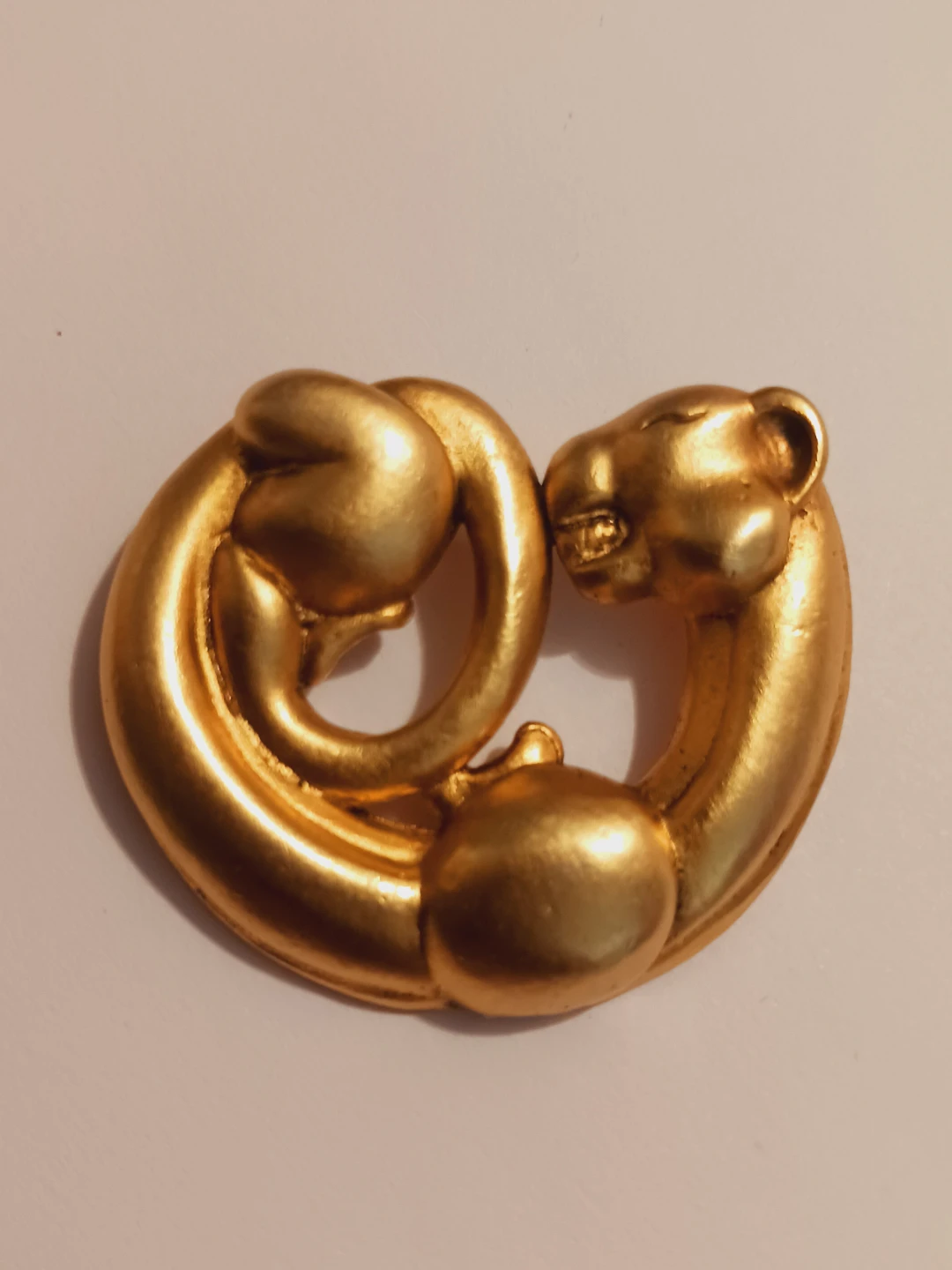 24K GOLD PLATED SCYTHIAN PANTHER BROOCH