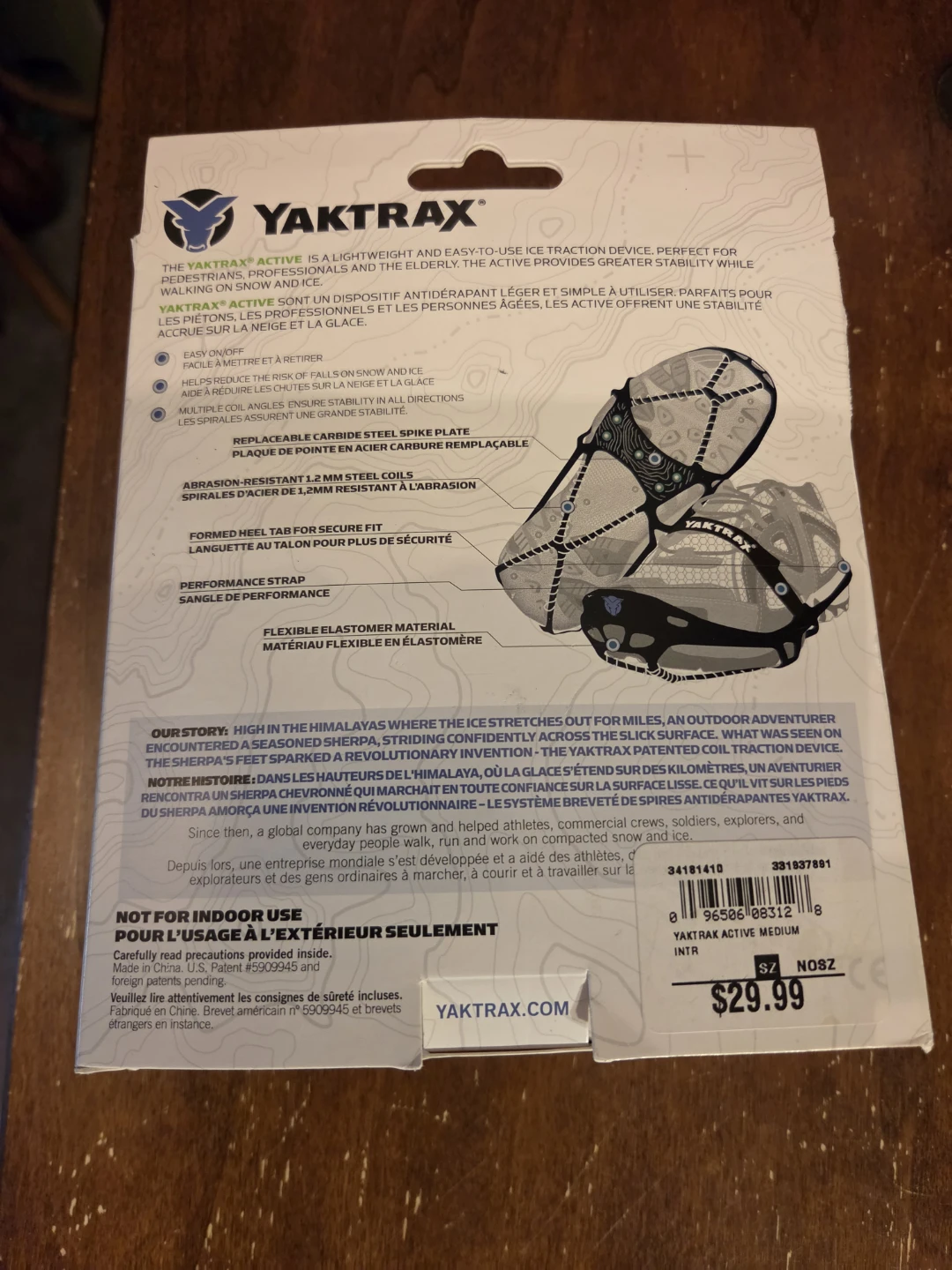 Yaktrax Active Ice Traction Device - Medium - photo 2