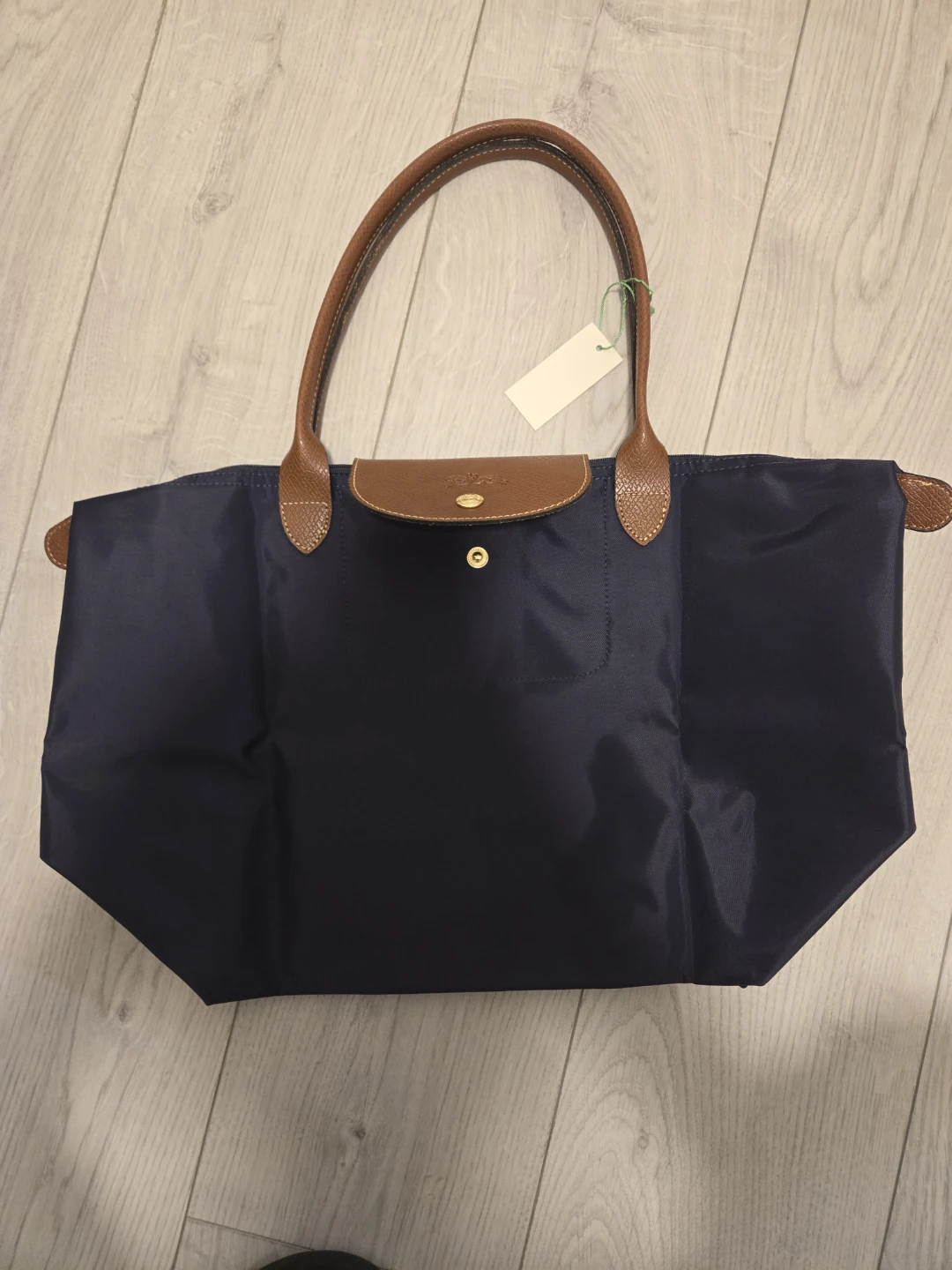 Longchamp Navy Blue Tote Bag Travel Work School Fashion - photo 2