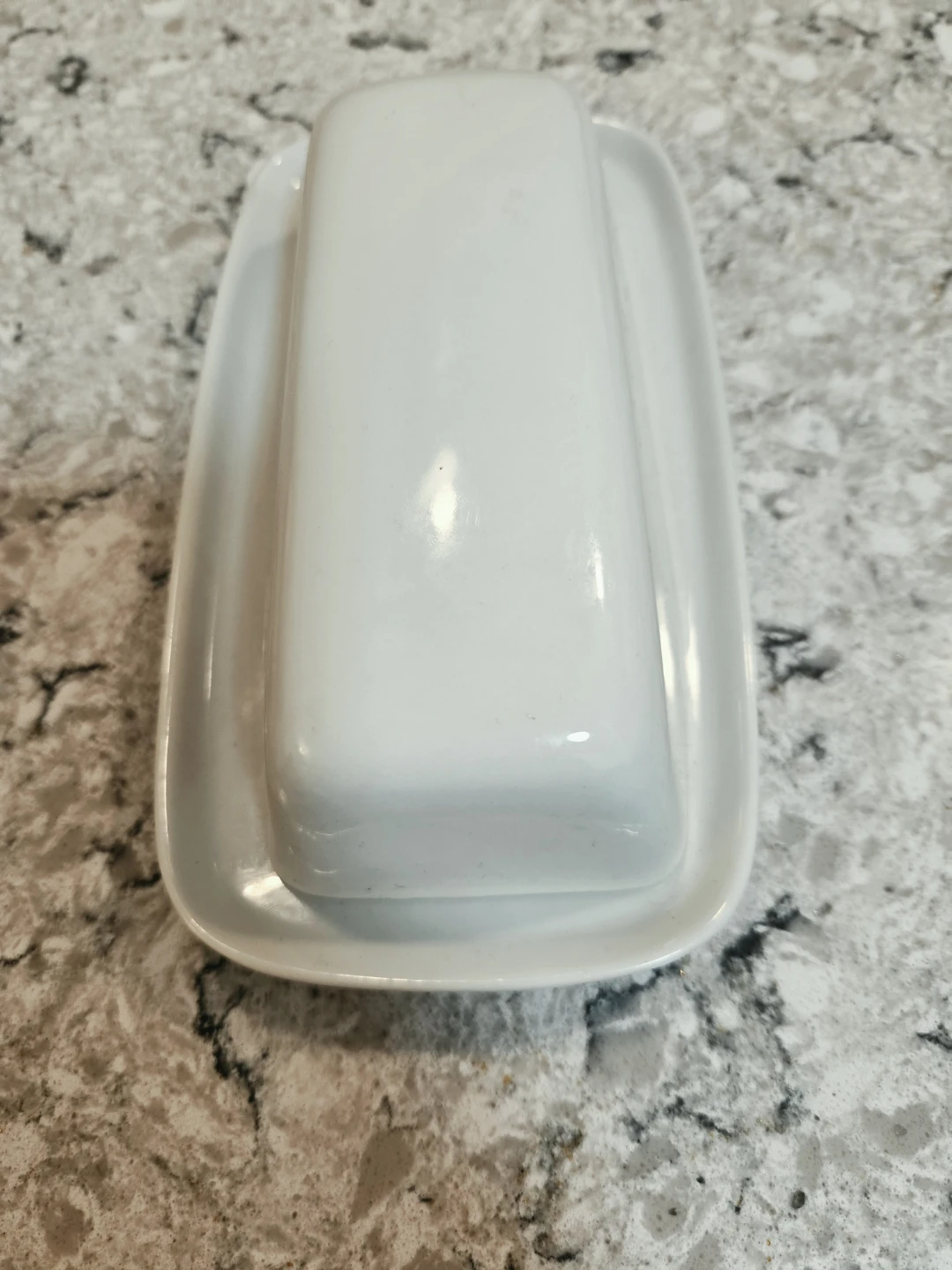 White Ceramic Butter Dish