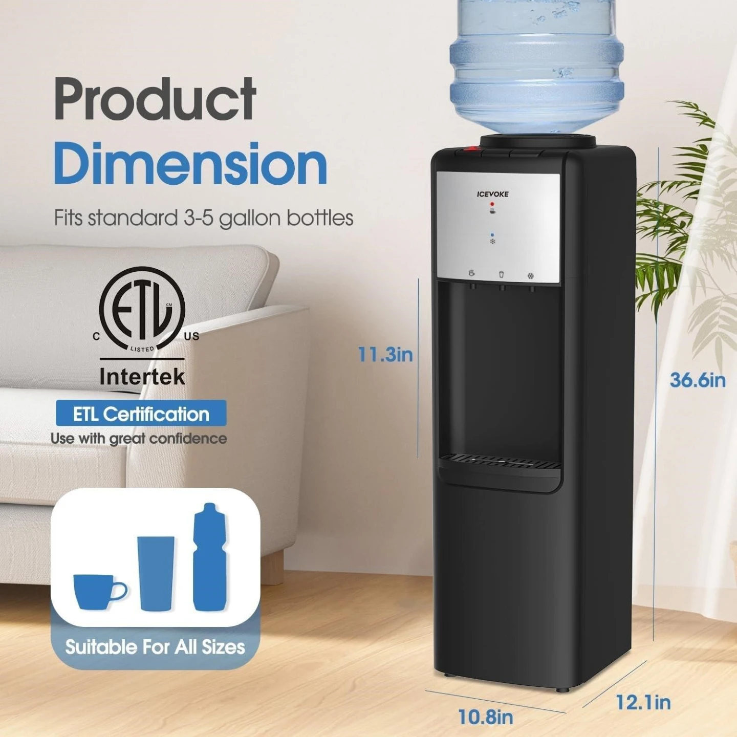 ICEVOKE 3-Temp Top Loading Water Dispenser - photo 2