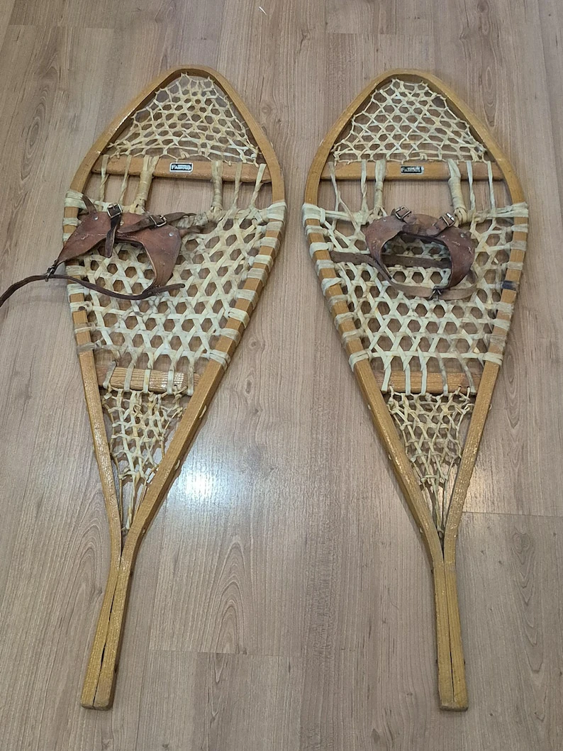 Vintage Wooden Snowshoes - photo 2
