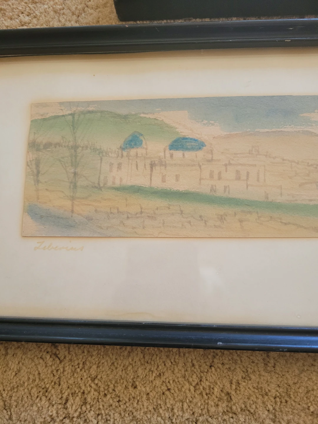 2 Vtg Signed Framed Watercolour Art - photo 2