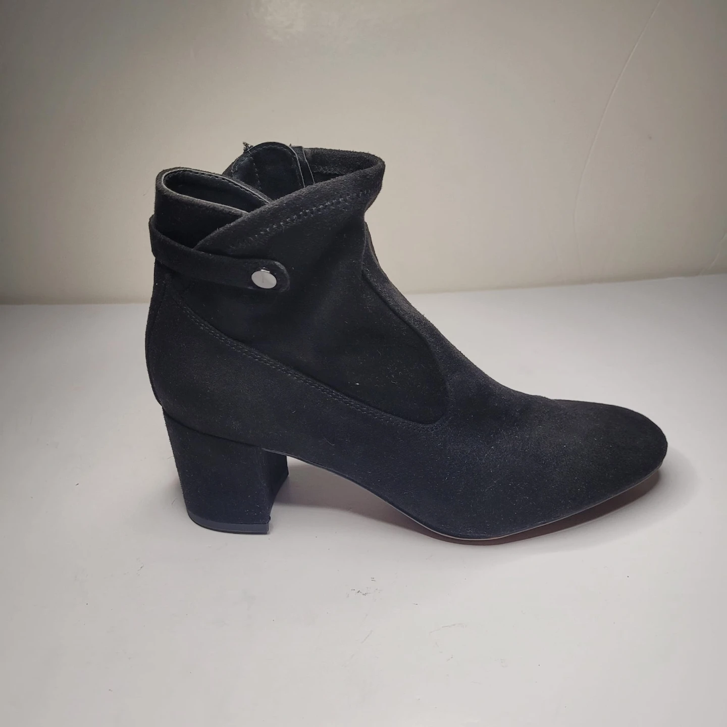Franco Sarto Black Suede Ankle Boots Size 8.5 - photo 5