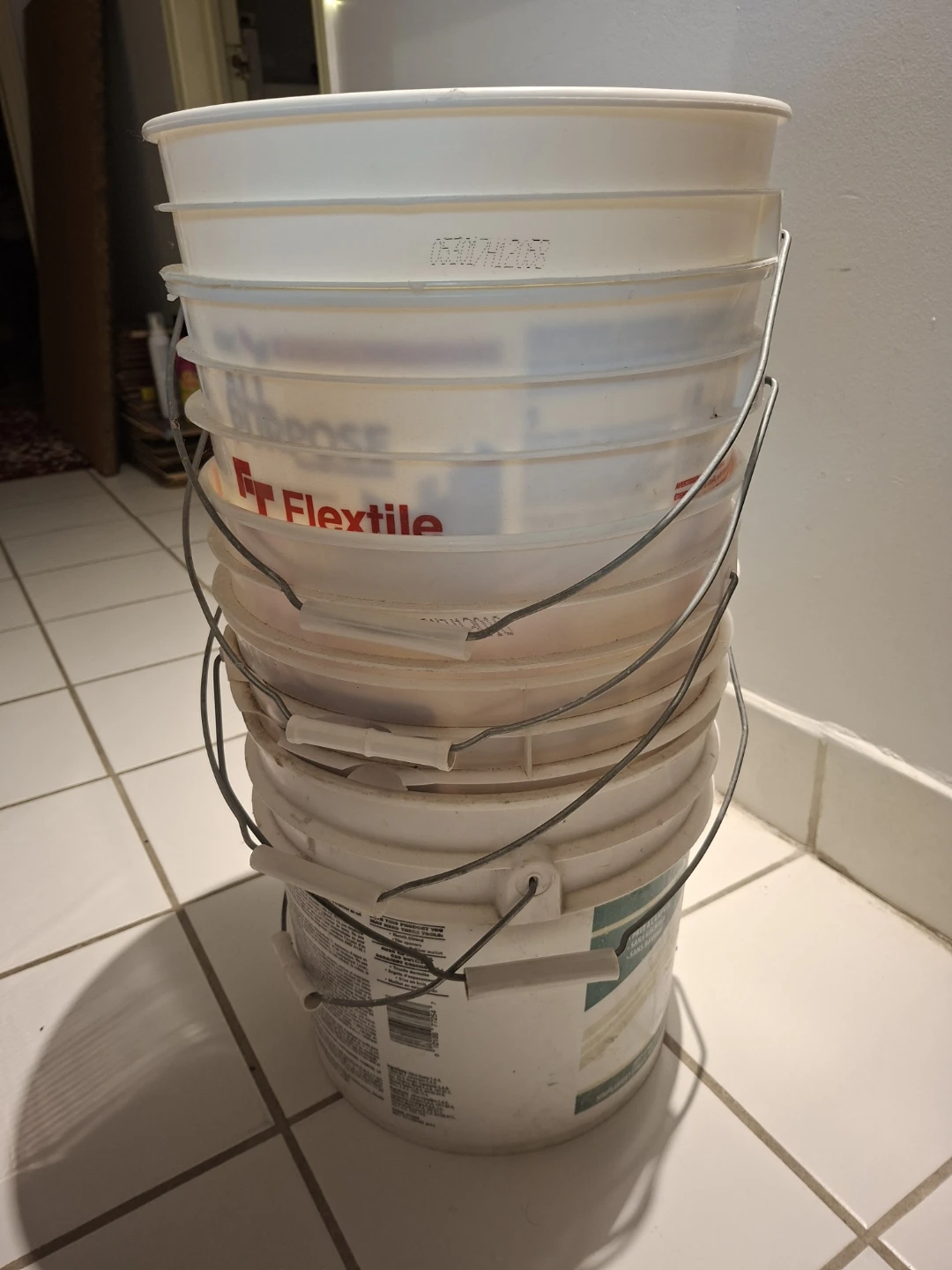 Set of 5 Empty Plastic Pails - photo 2