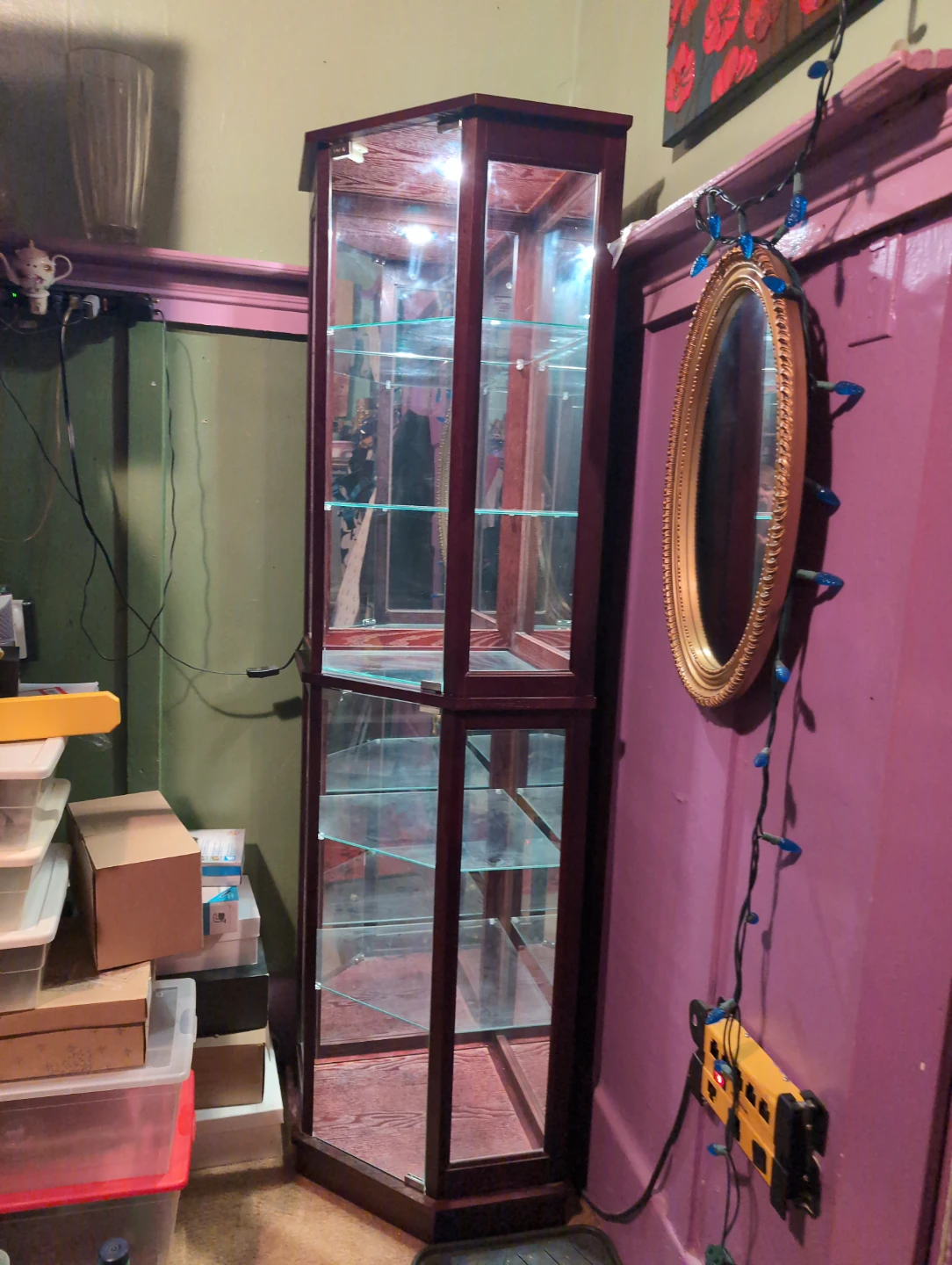 Tall Corner Glass Display Cabinet - photo 3