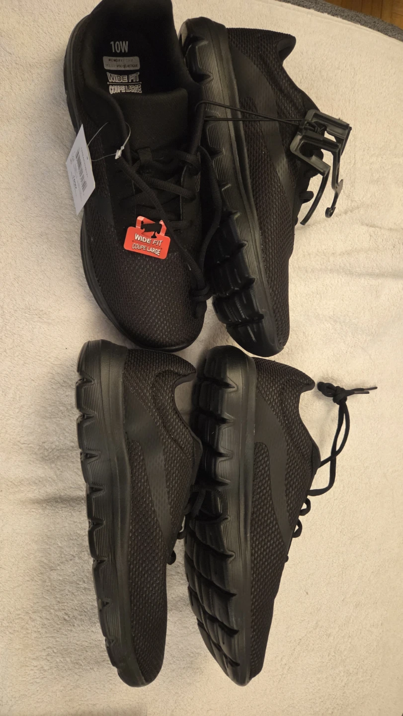 Athletic Works Men's Wide Fit Running Shoes Black 10W - photo 4