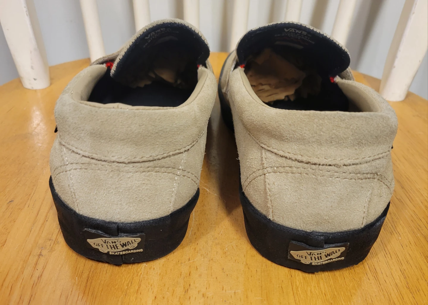 Vans Skate men's Loafer Suede Beige Black Casual Sneakers Sz 11 - photo 4