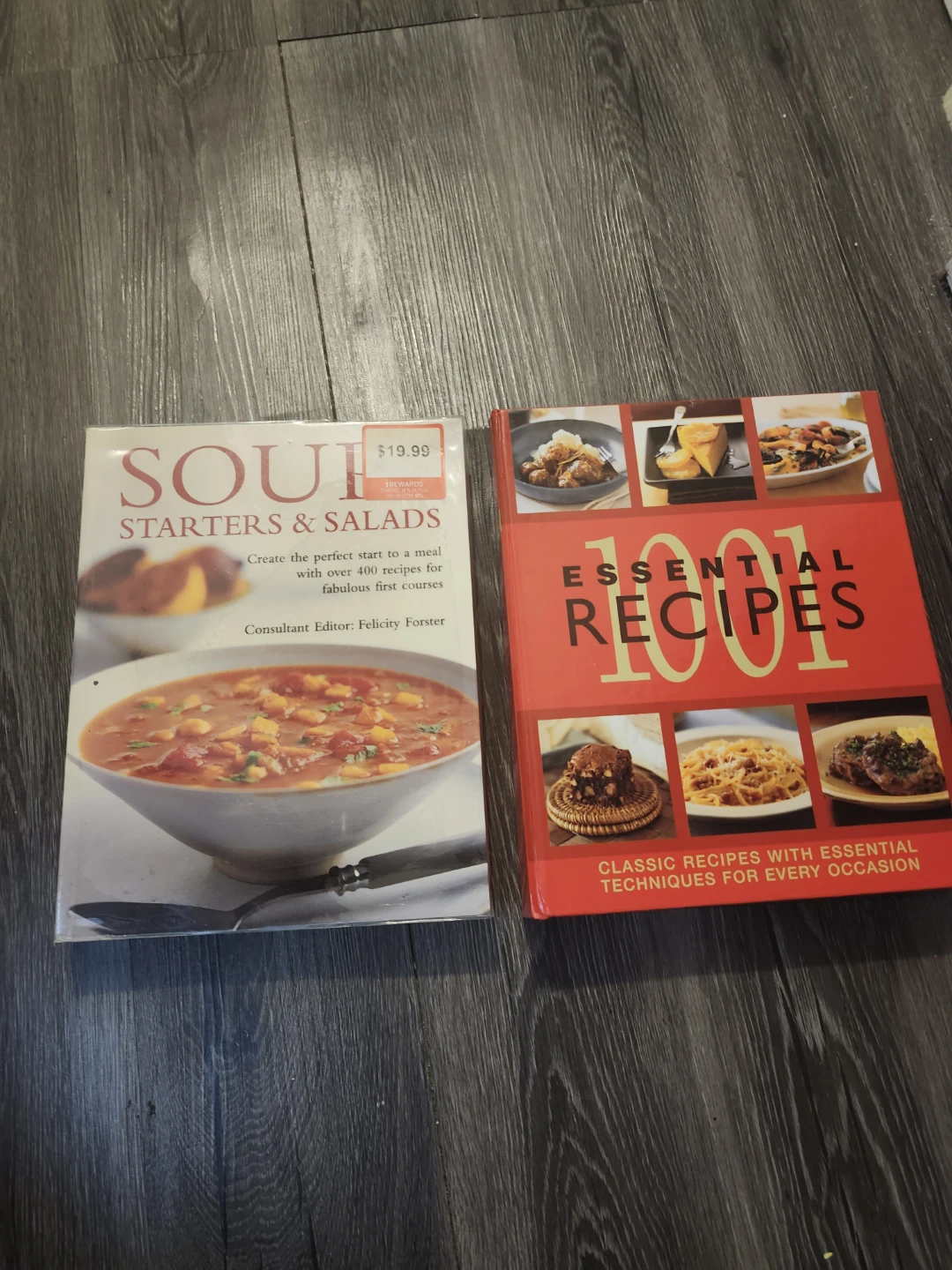 Set of 2 Cookbooks: Soups, Starters & Salads and 1001 Recipes