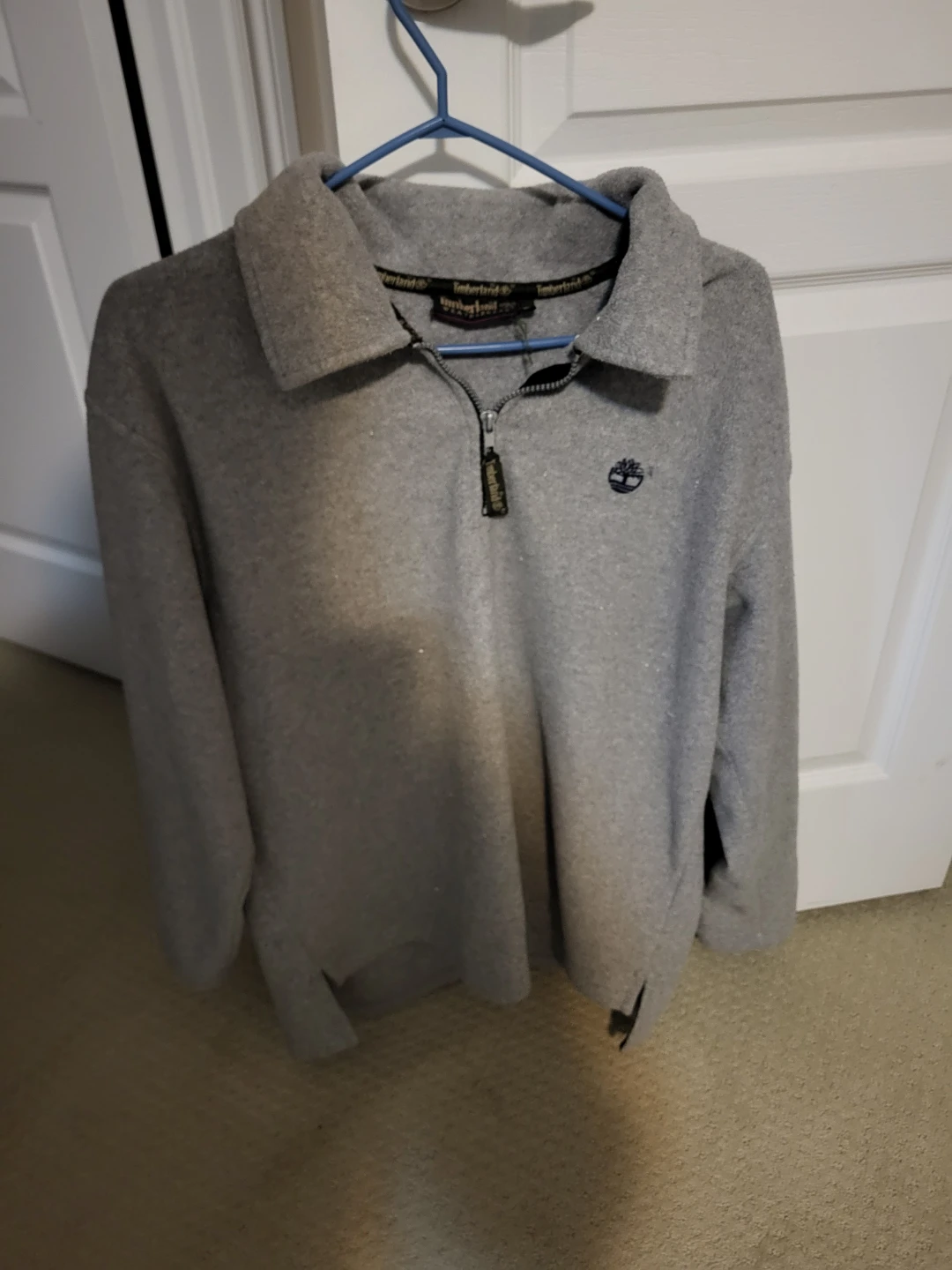 Mens Timberland Weathergear Grey Quarter-Zip Fleece