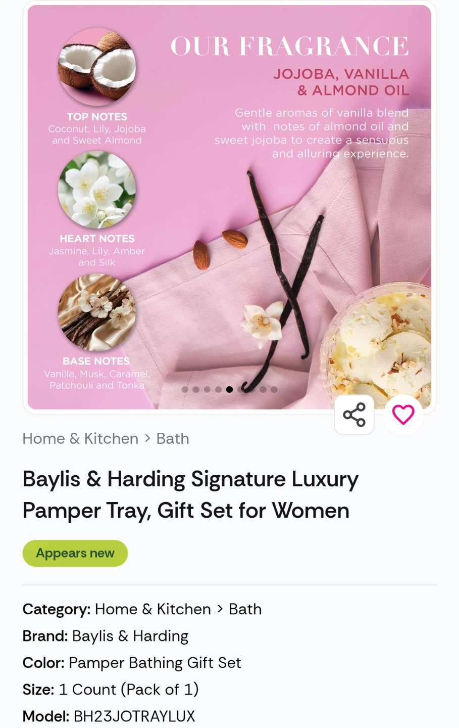 Baylis & Harding Signature Luxury Pamper Tray, Gifts for Women - photo 3