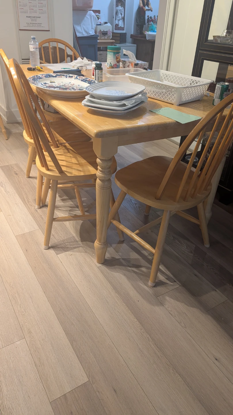 Wooden Dining Table and 5 Chairs - photo 3