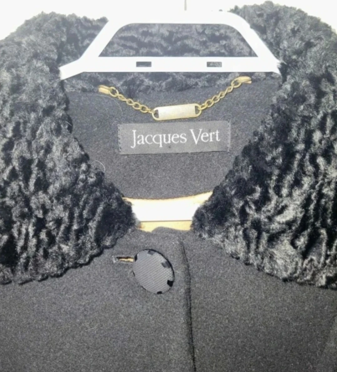 Jacques Vert Black Wool Blend Coat Size 14 - photo 3