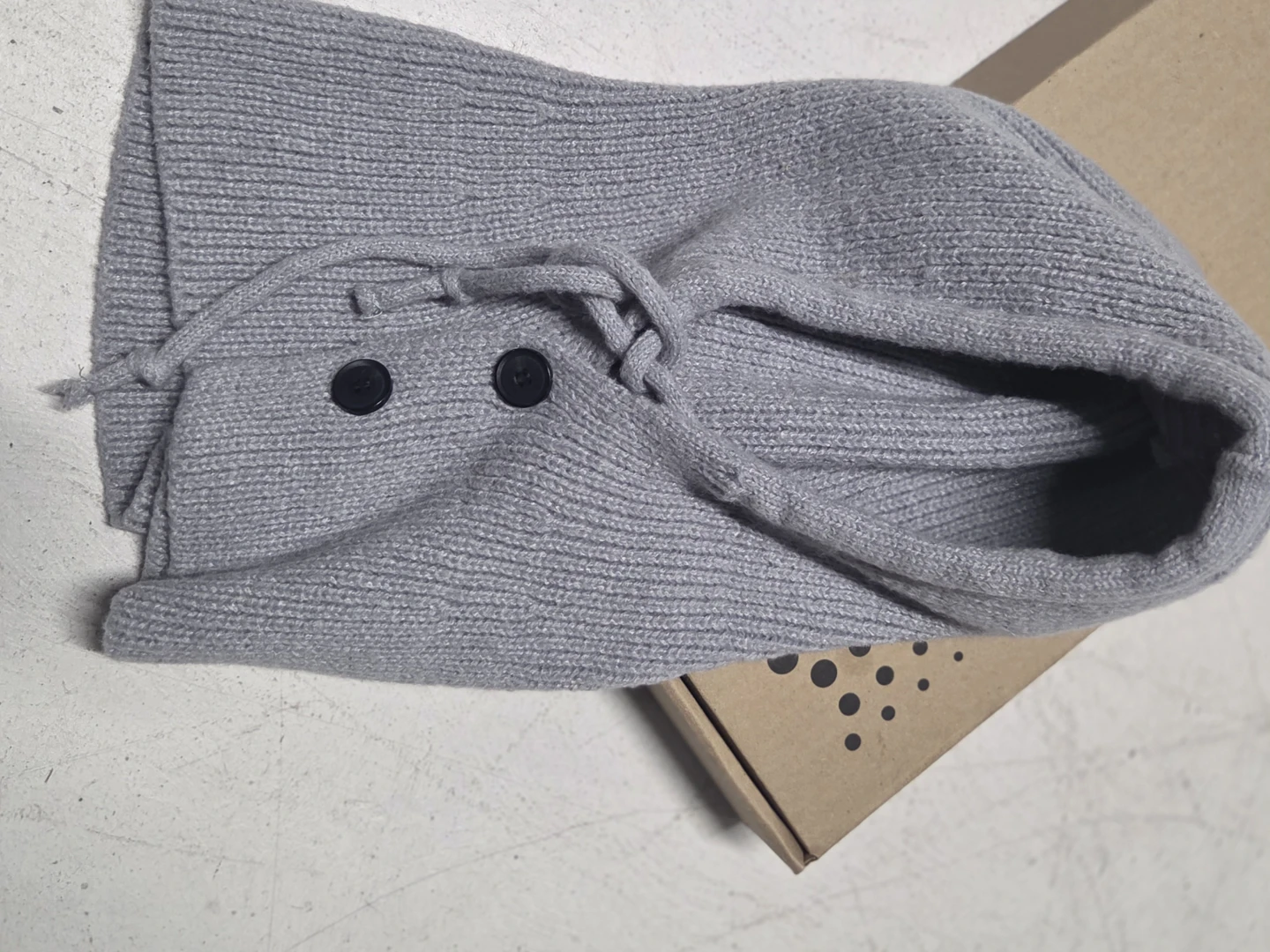 Grey Ribbed Knit Balaclava - photo 3
