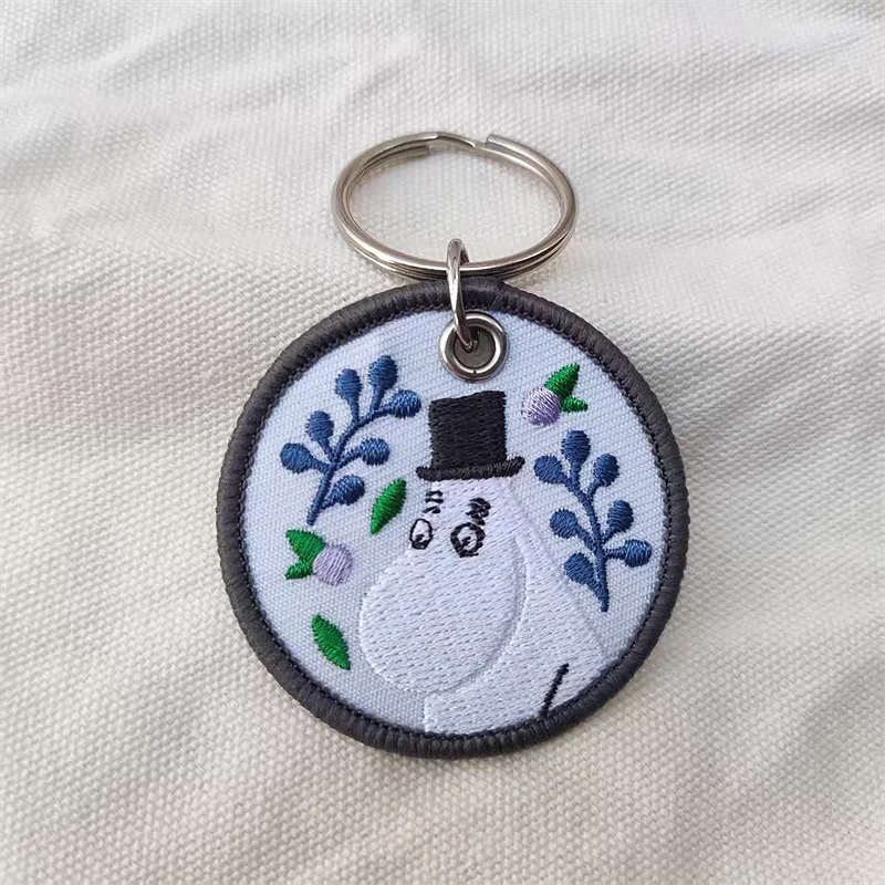 Moomin Character Embroidered Keychains