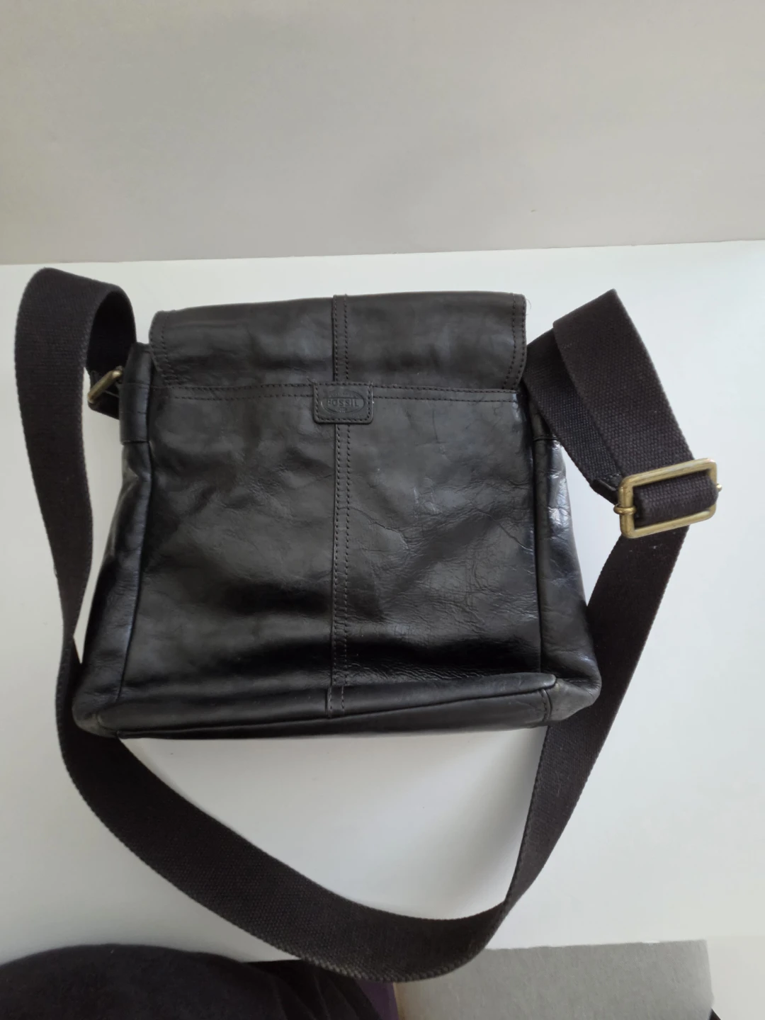 Fossil Black Leather Messenger Bag - photo 5