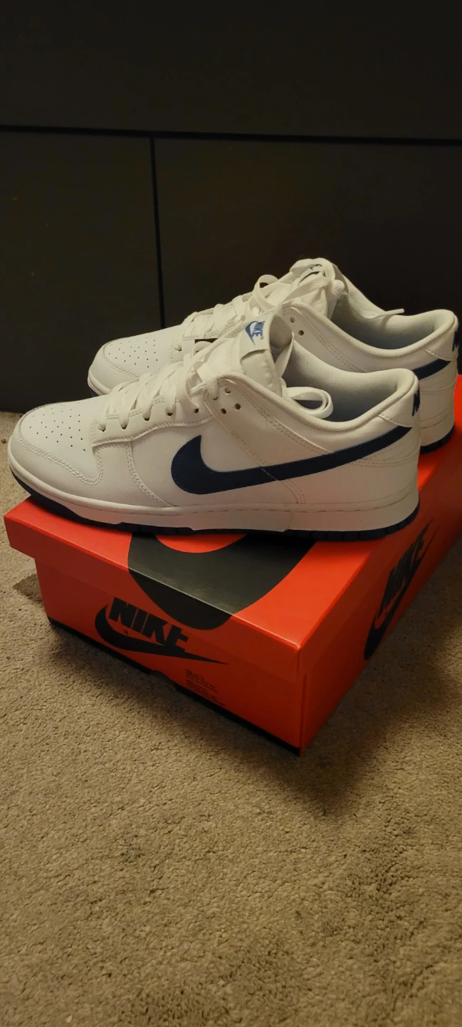 Nike Dunk Low Retro White and Blue - photo 2