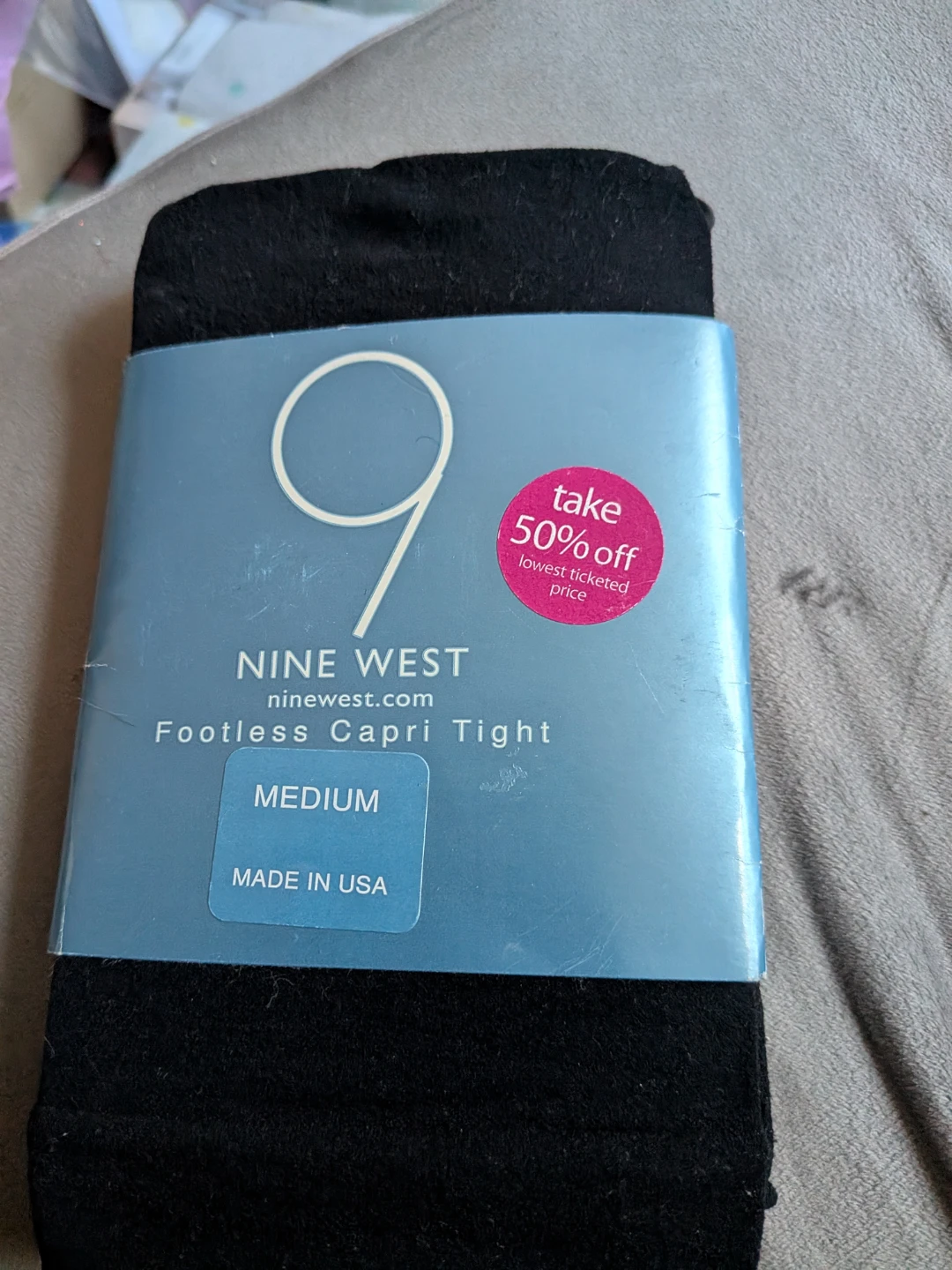 Nine West Footless Capri Tights Medium