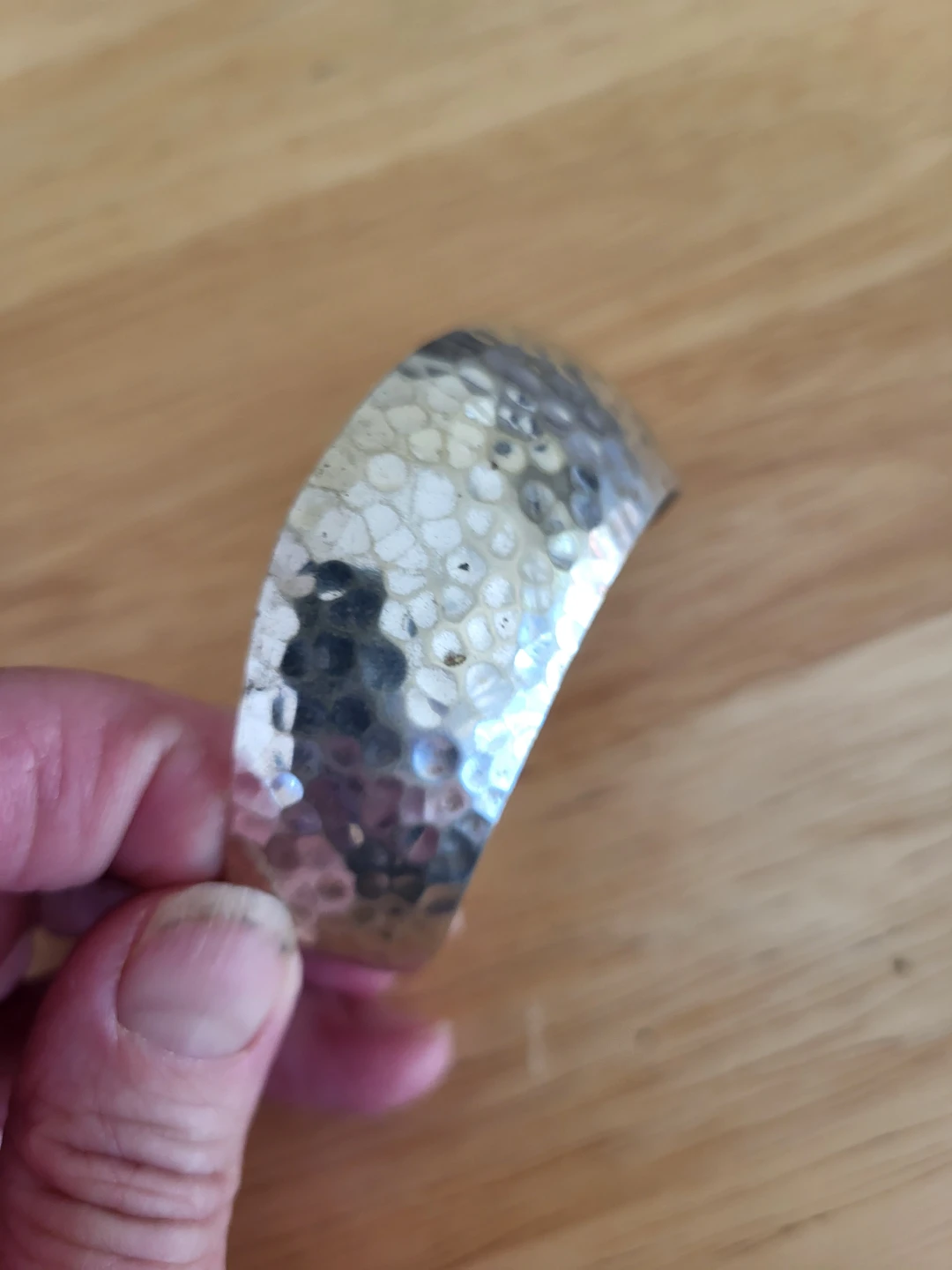 Hammered Silver Cuff Bracelet - photo 2