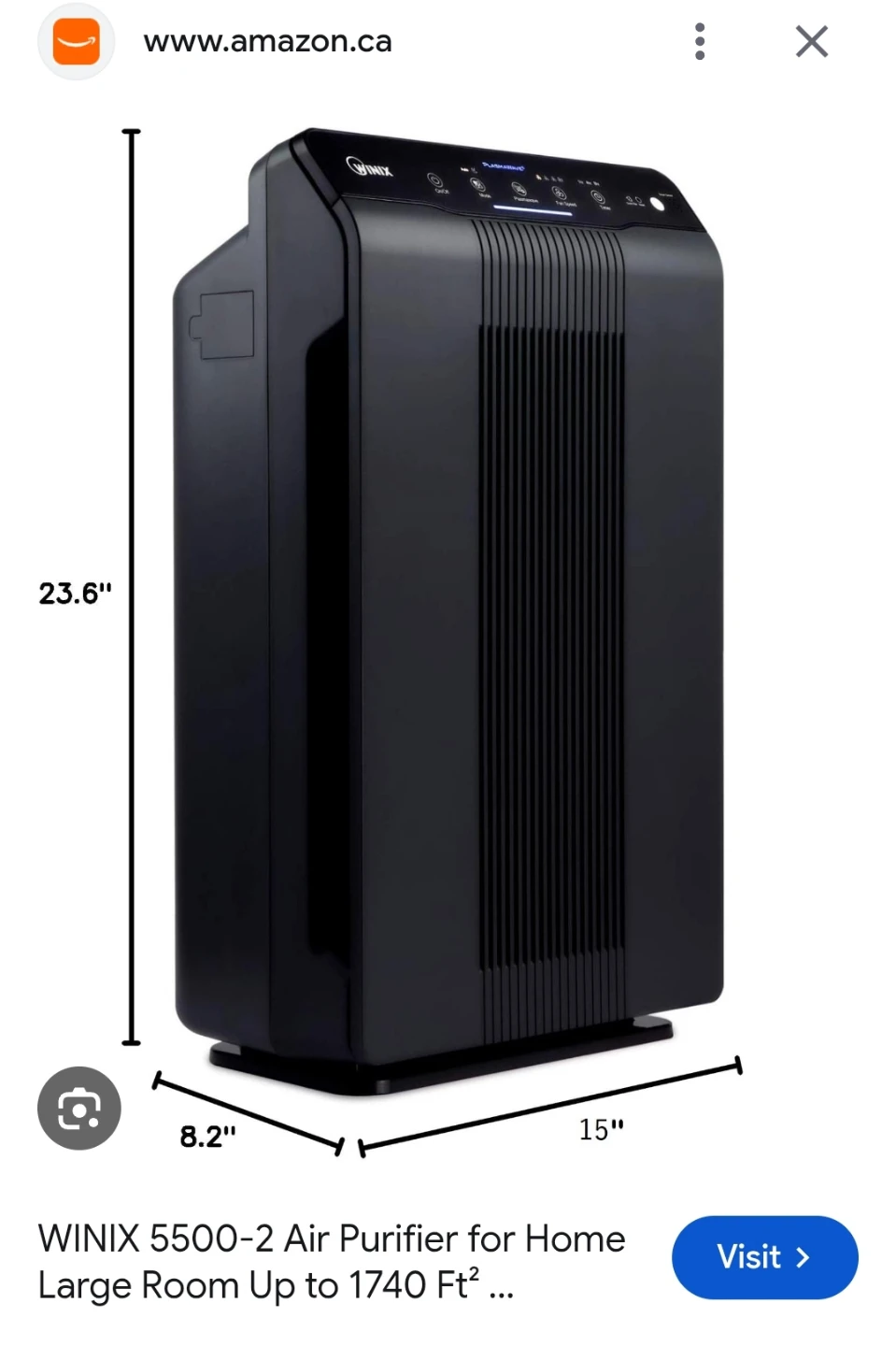 WINIX 5500-2 Air Purifier – Large Room - photo 3