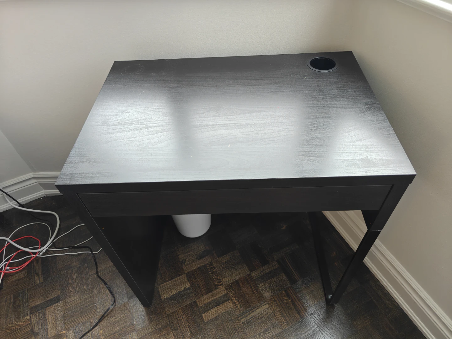 IKEA Black Computer Desk with Drawer