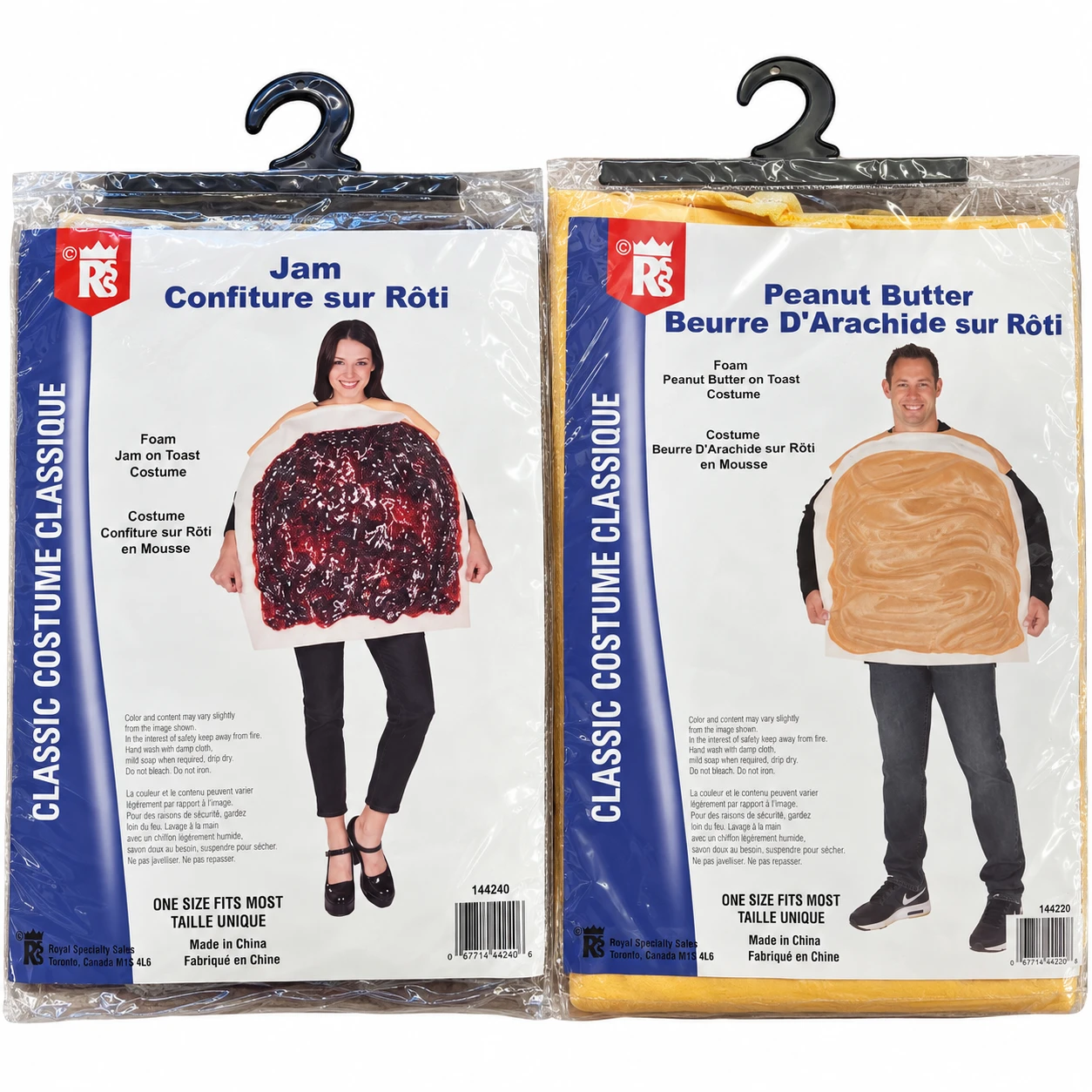 Royal Specialty Sales Jam and Peanut Butter Costumes