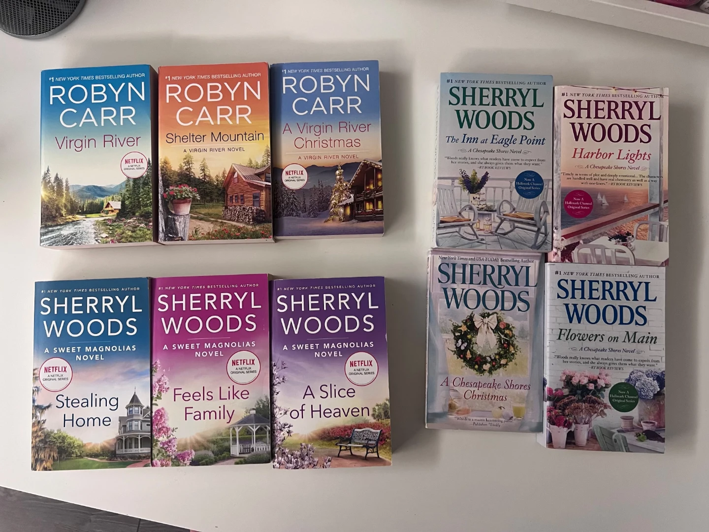 Set of 9 Romance Novels by Robyn Carr and Sherryl Woods