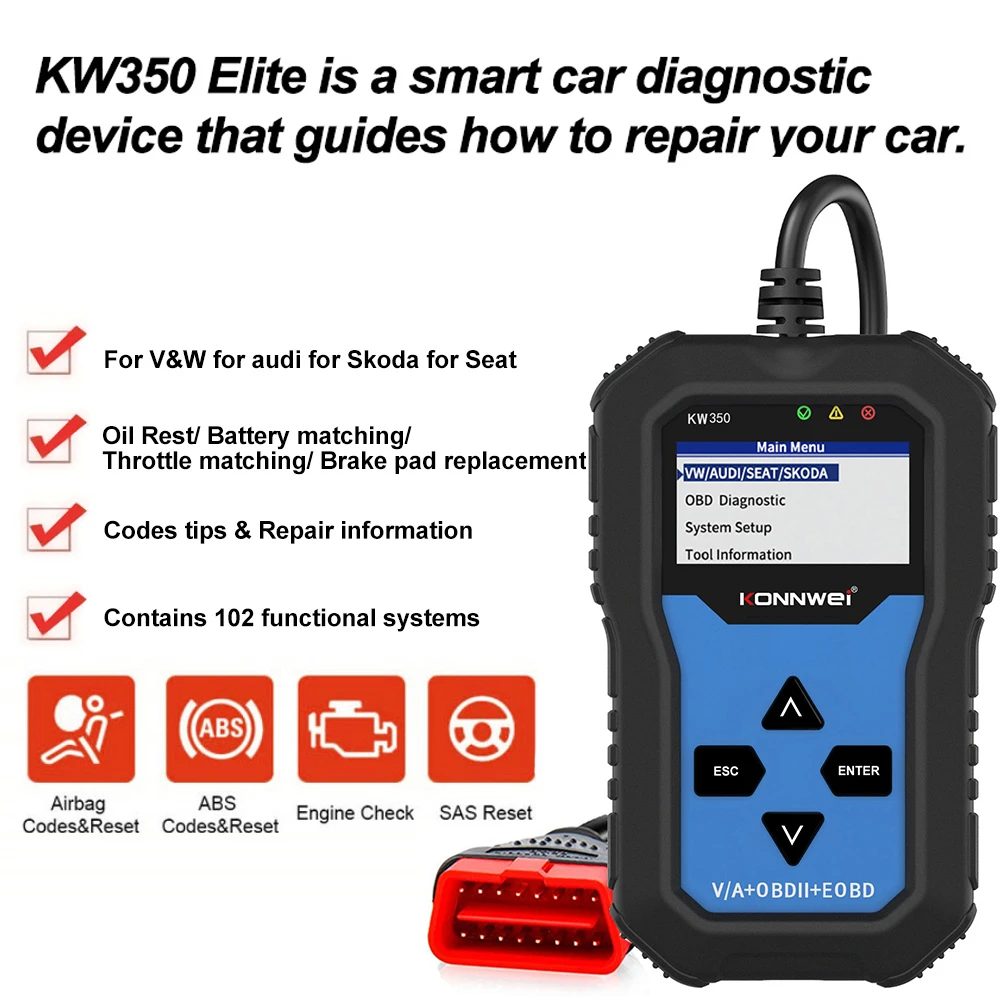 Konnwei KW350 Elite Car Diagnostic Scanner