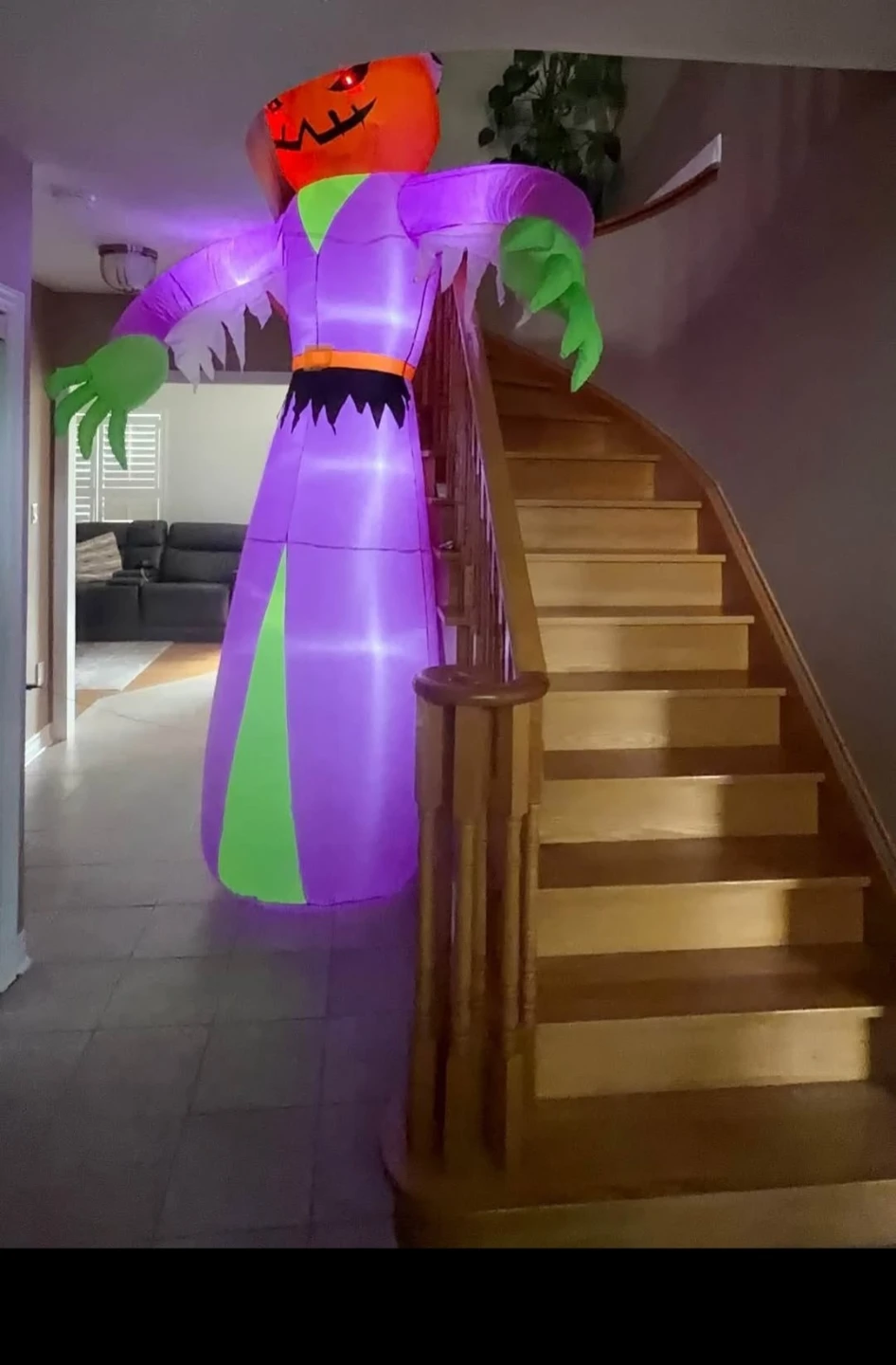 12ft LED Halloween Inflatable Pumpkin Ghost - photo 3