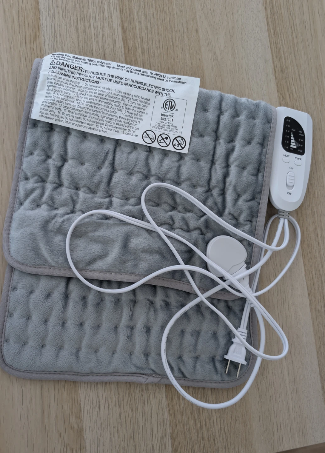 Electric Heating Pad (12" × 24") Unused - photo 2