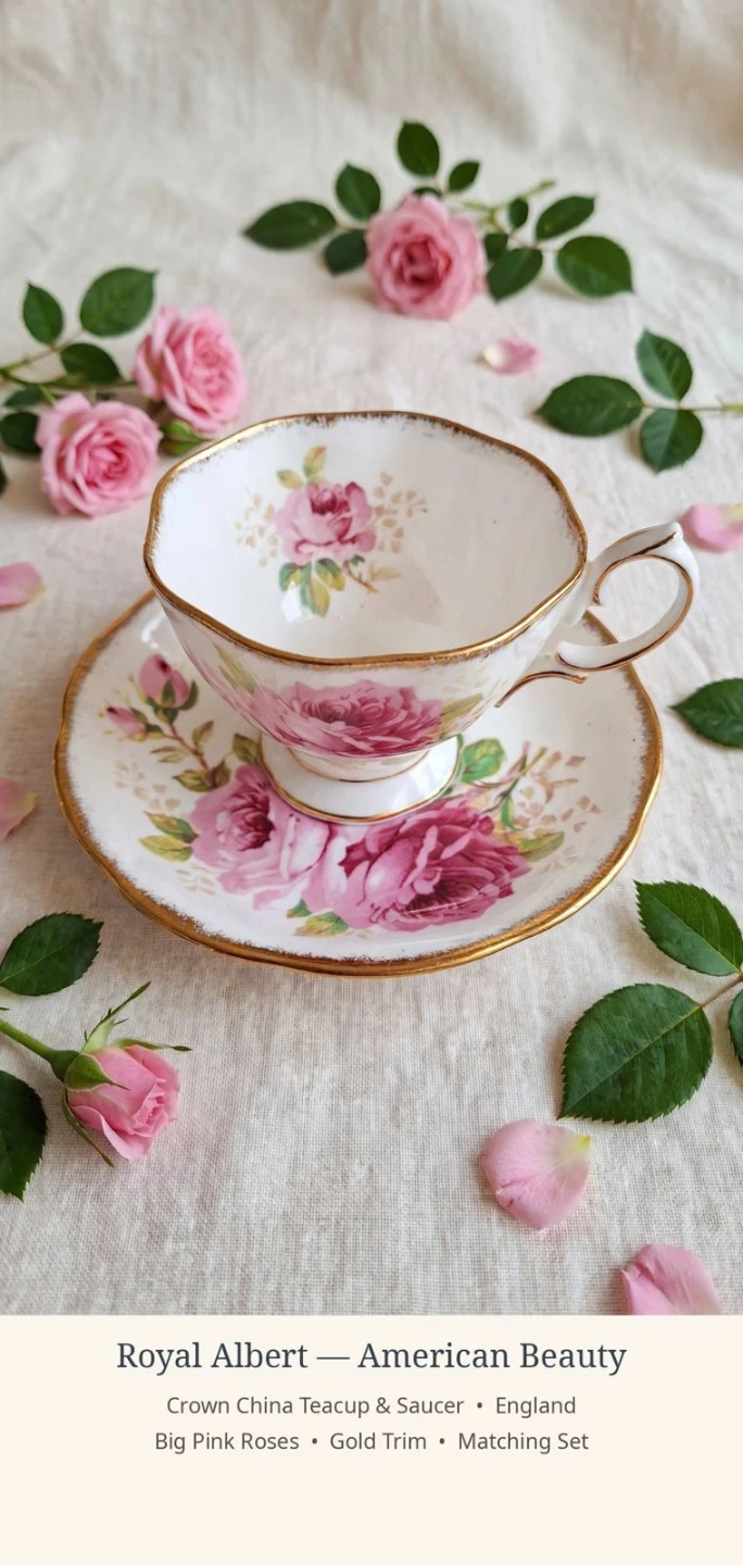 Royal Albert American Beauty Teacup and Saucer
