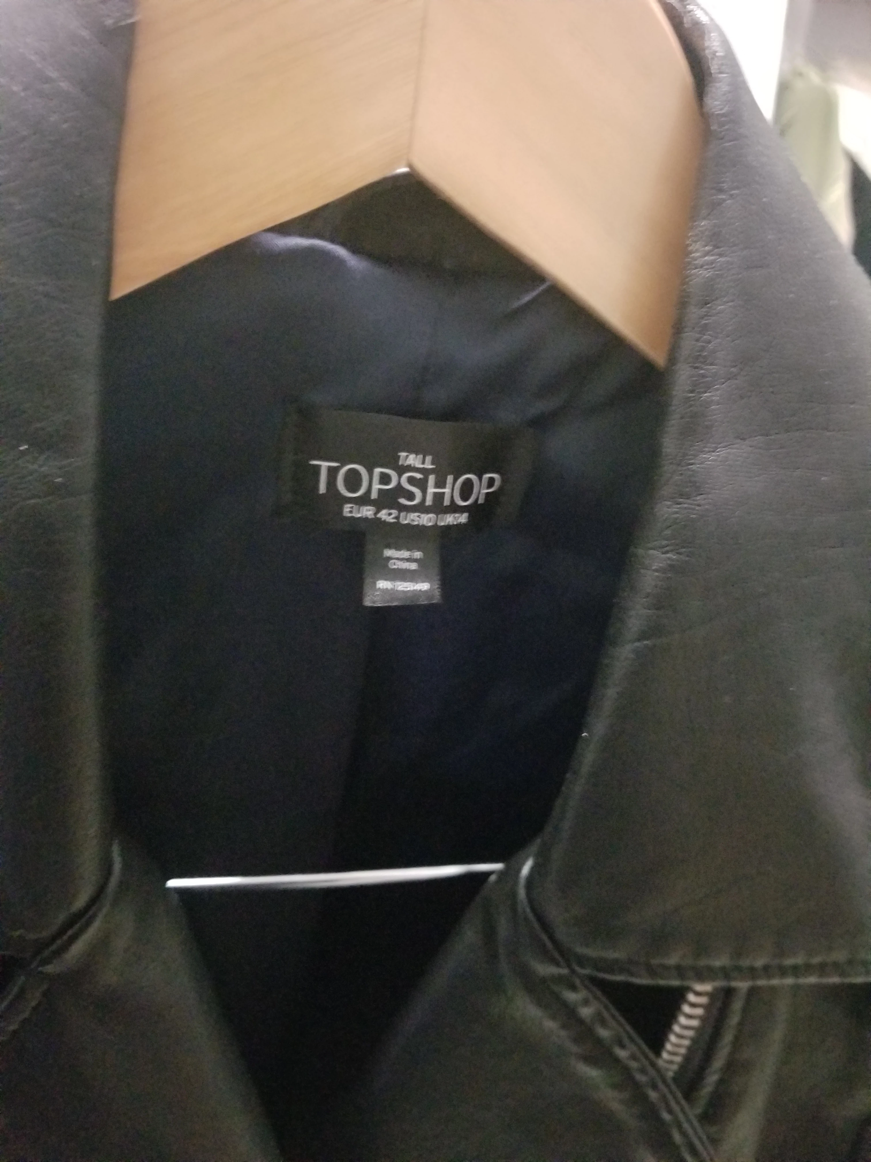 Topshop Black Leather Biker Jacket - photo 2