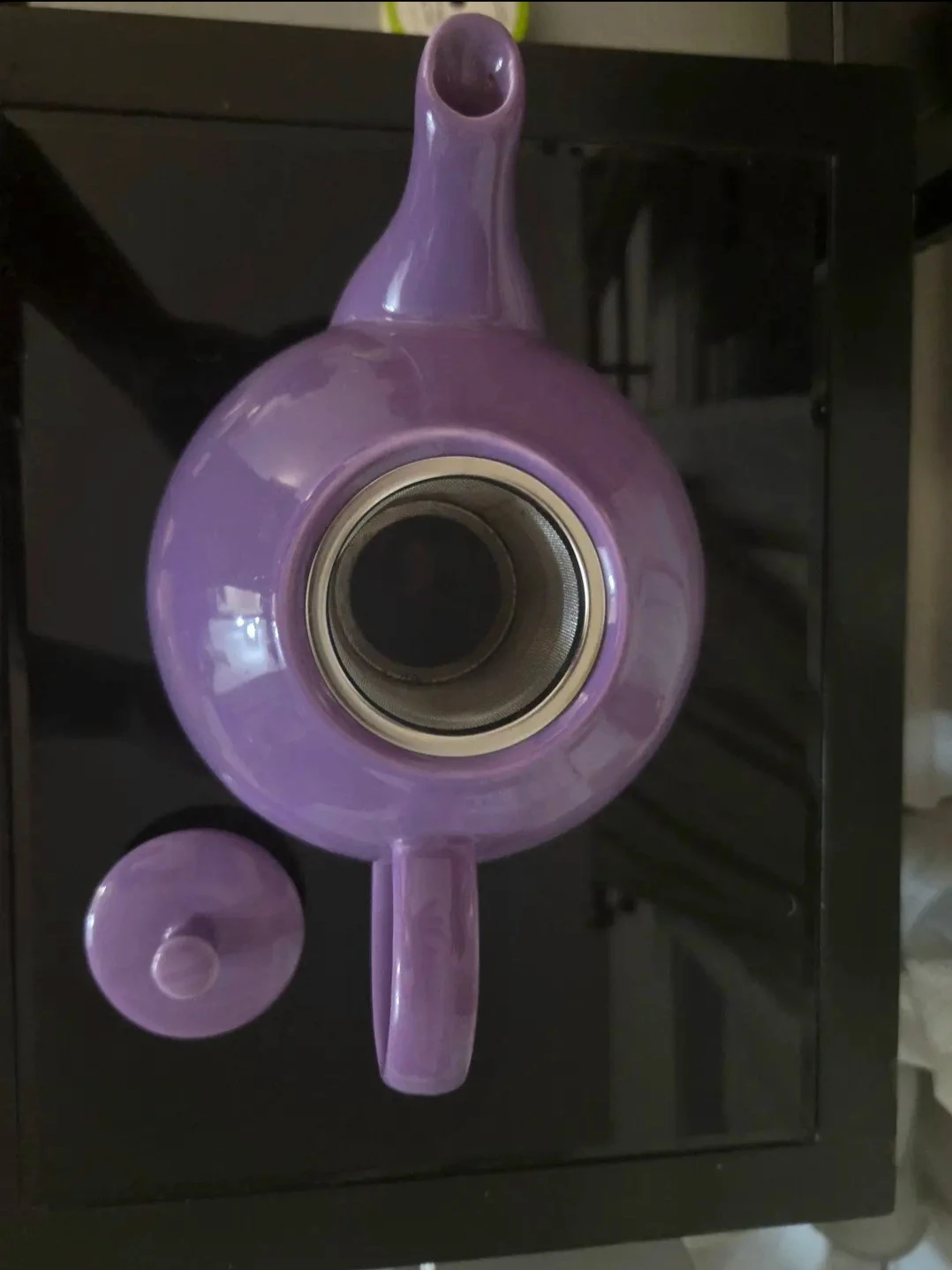 Lavender Ceramic Teapot with Infuser - photo 3