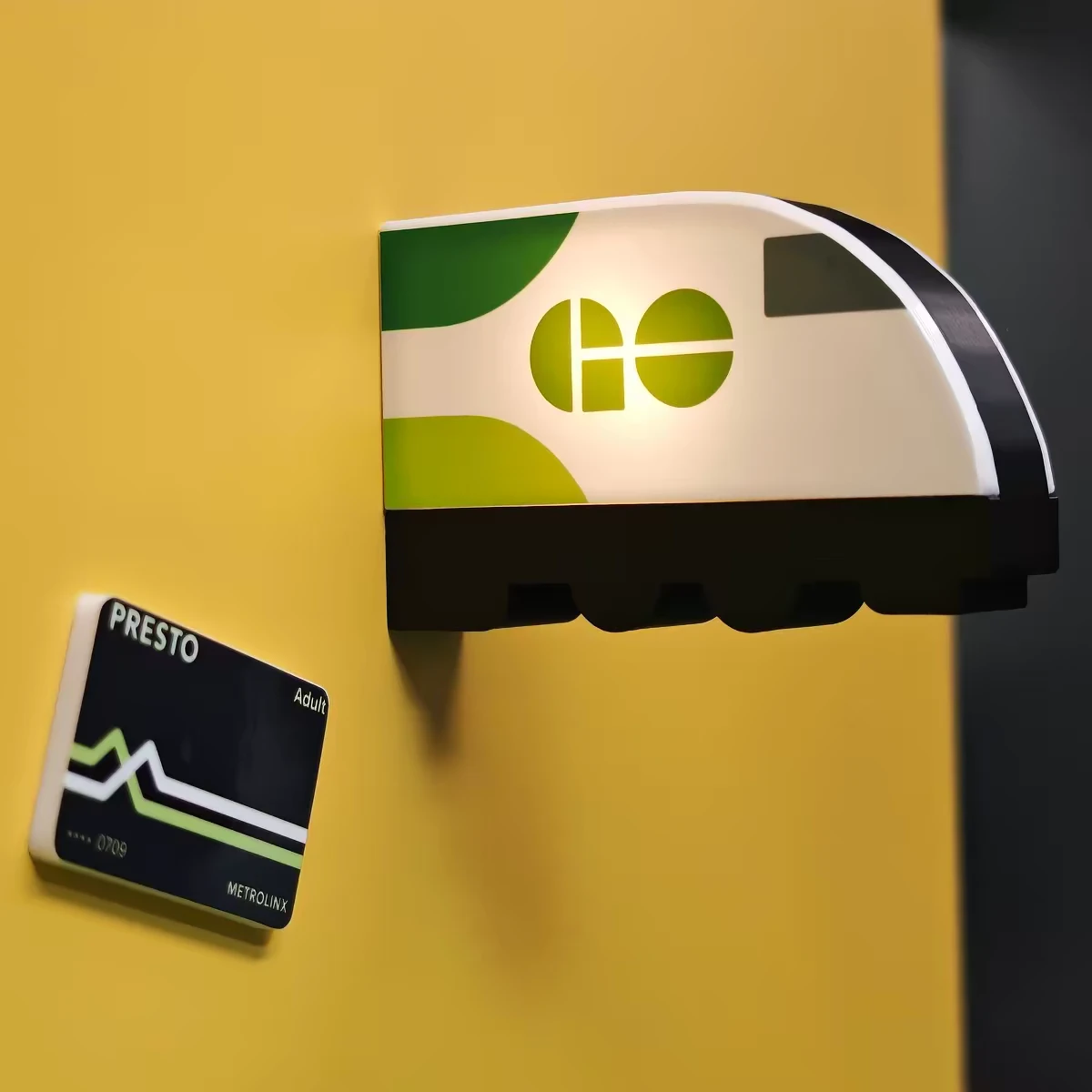 GO Train & Presto Card light Ornament Set new