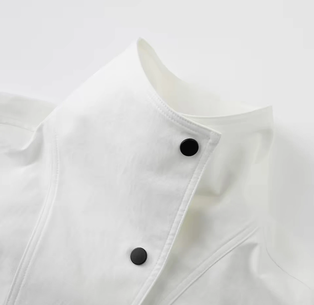High Collar Button Front Jacket - photo 3