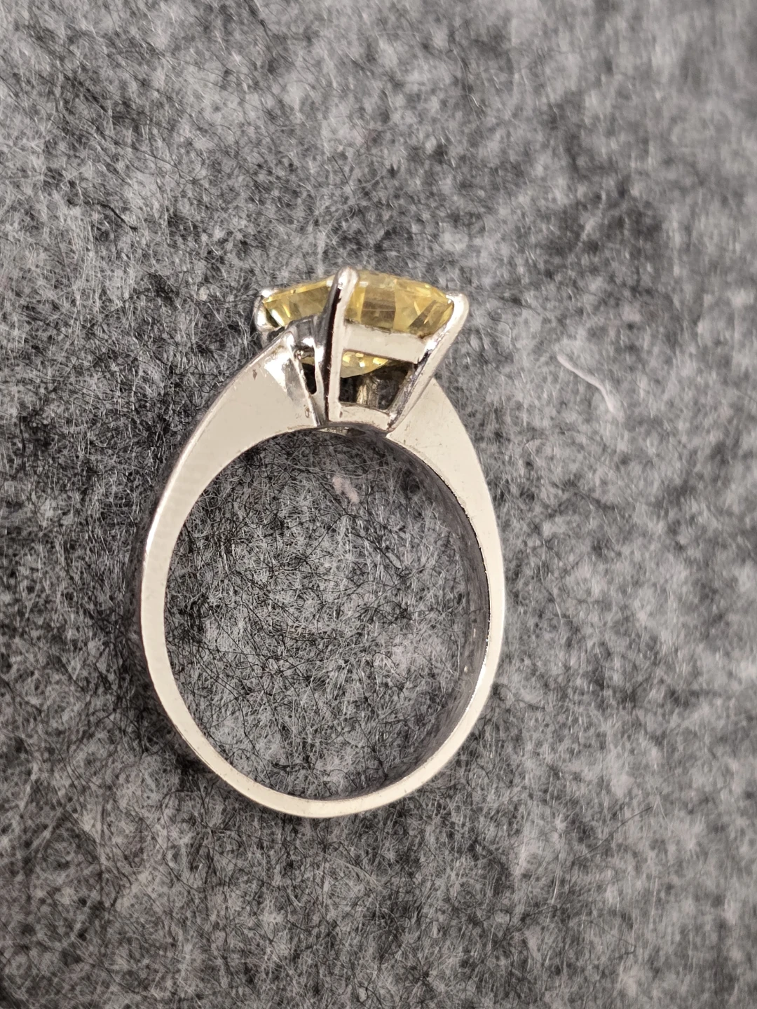 Sterling Silver Yellow Citrine  Stone Ring - photo 2