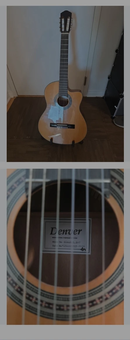 Denver Classical Acoustic Guitar DC44SCE NAT