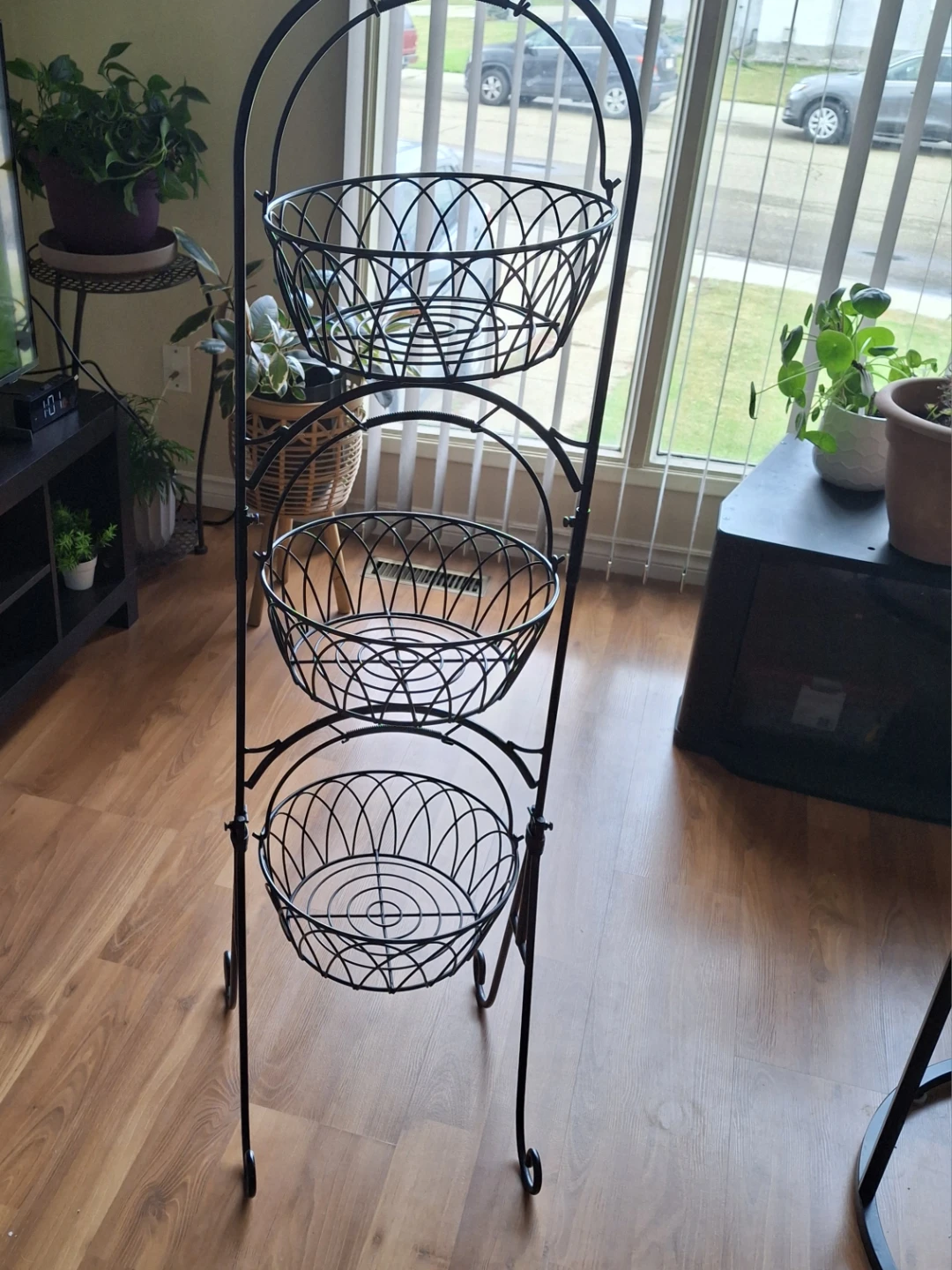 3-Tier Metal Wire Basket Stand