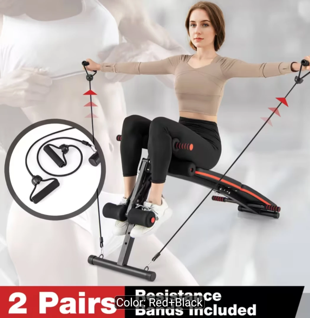 7 in 1 Folding Sit-up Bench with Resistance Bands - photo 4