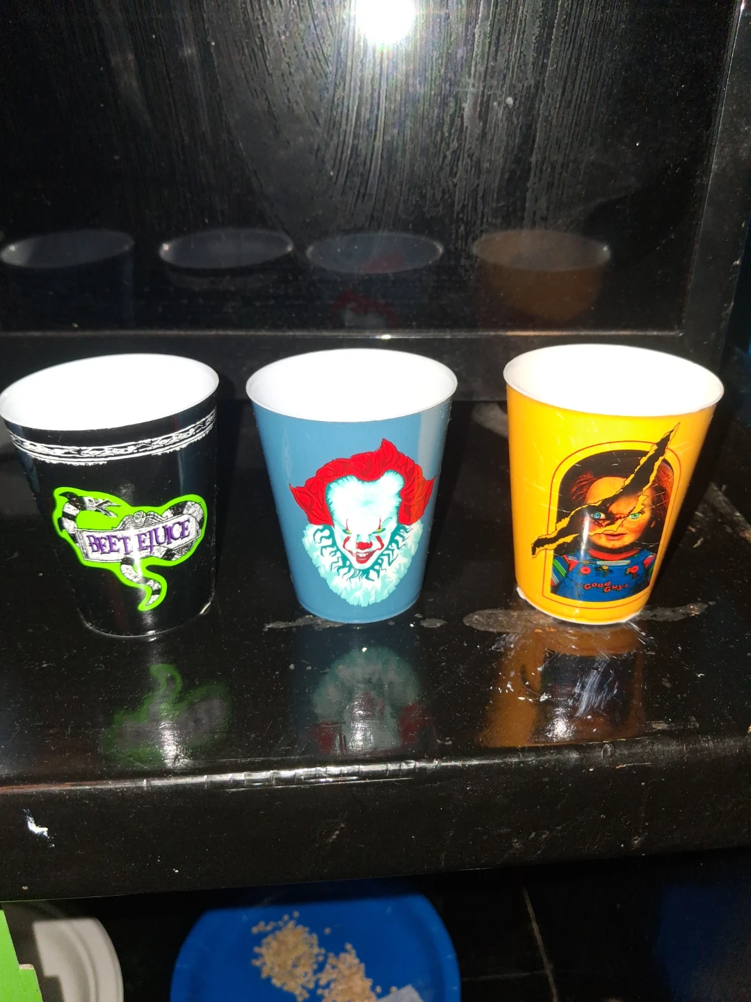 Set of 8 Horror Movie Plastic shot glasses