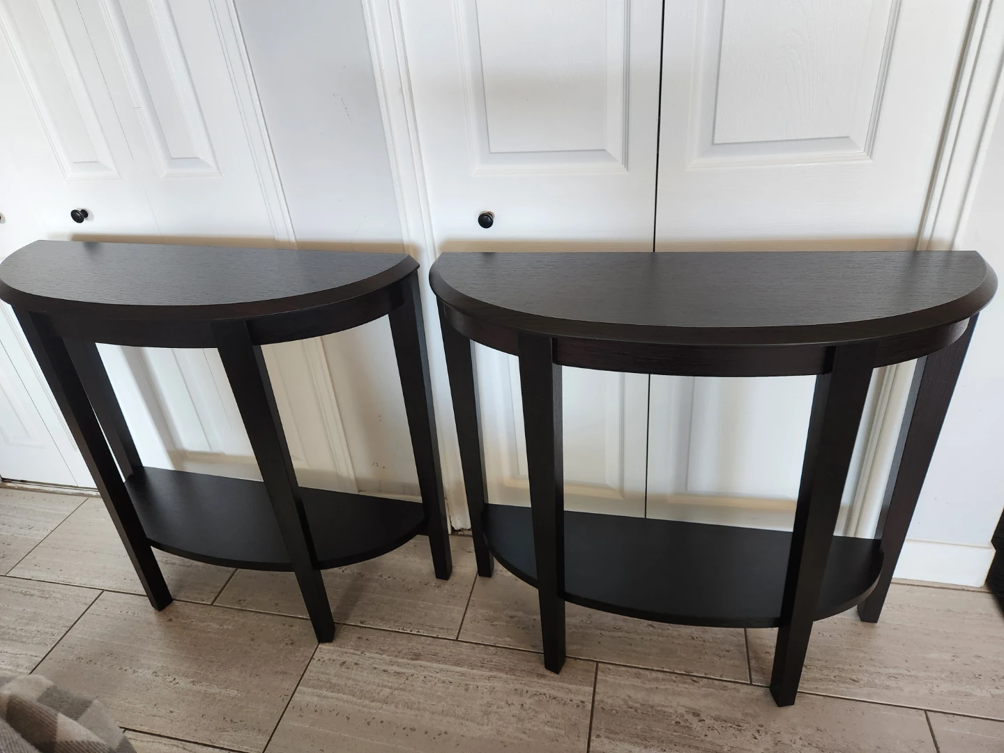 Half-Moon console tables