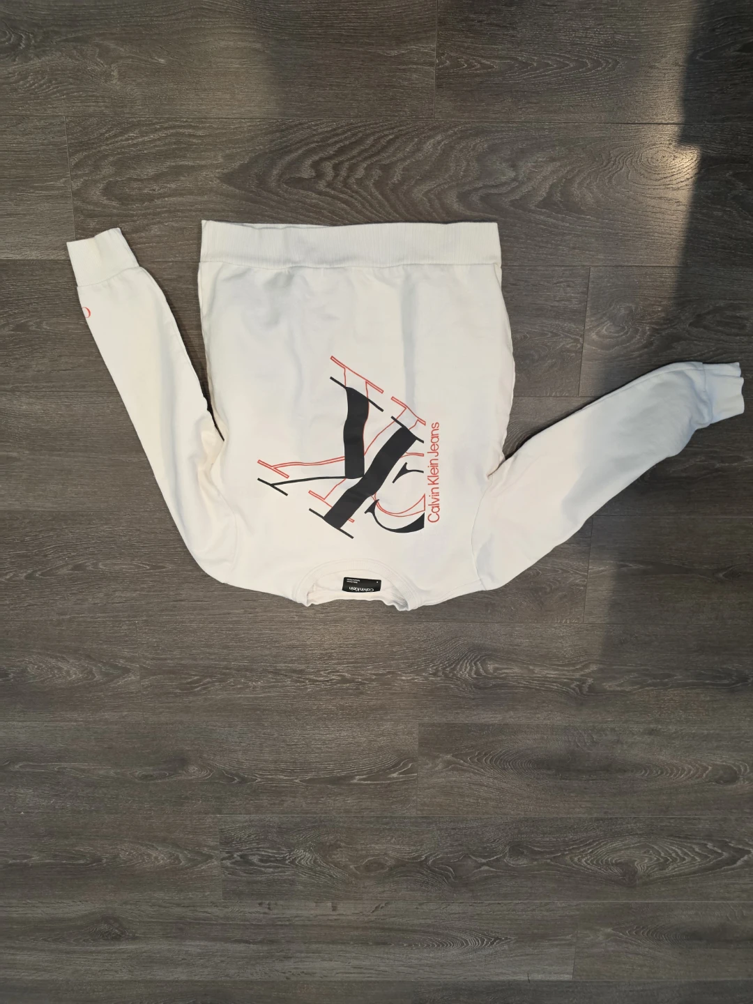 Calvin Klein Jeans White Crewneck Sweatshirt